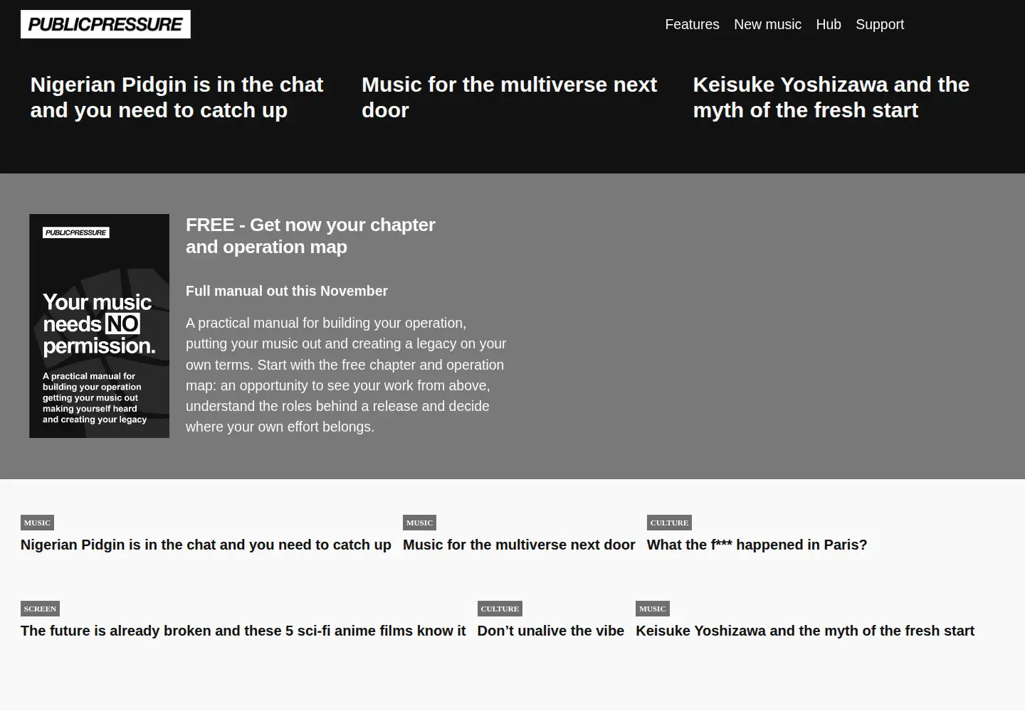 Screenshot of publicpressure.org