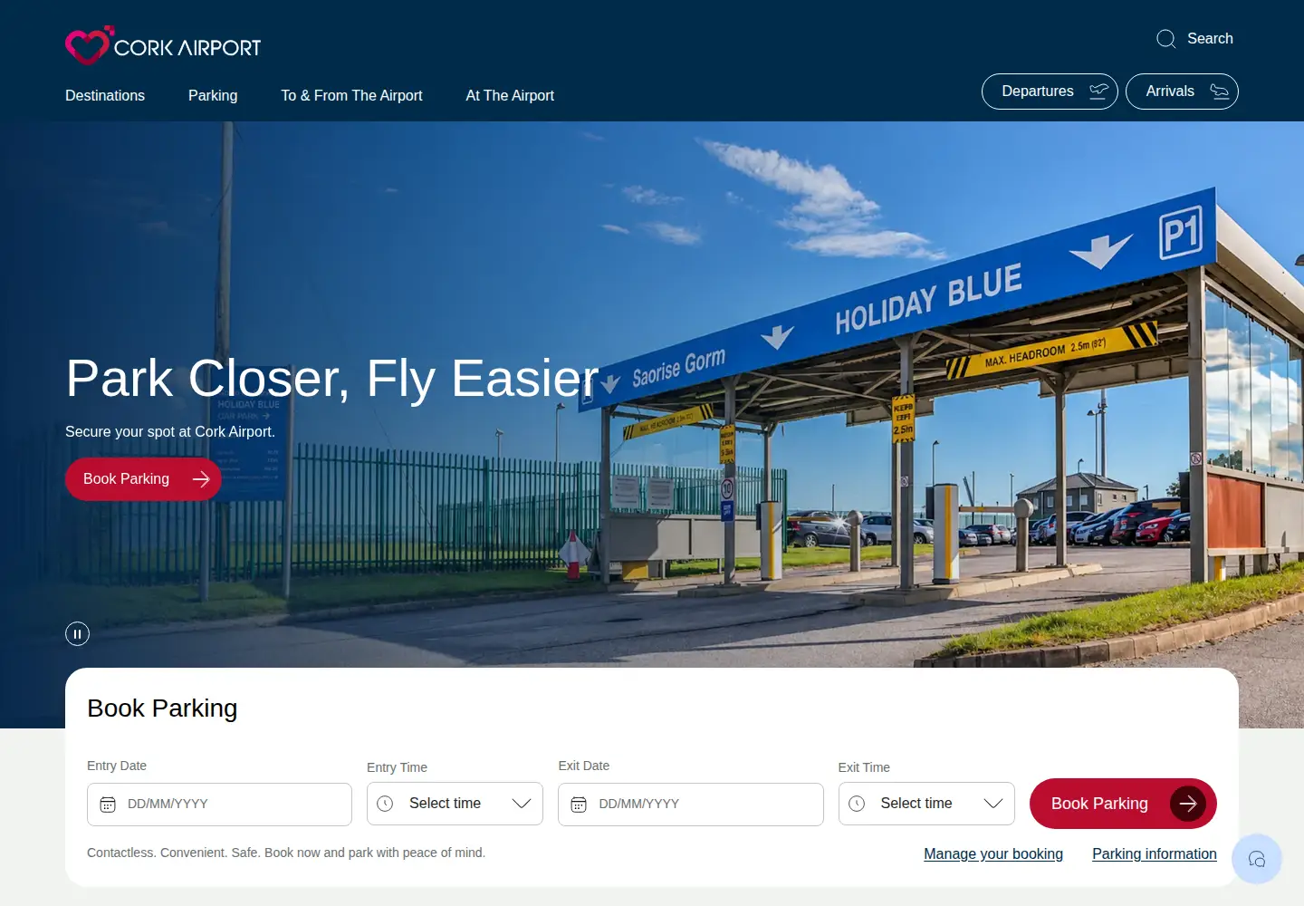 Captured homepage of corkairport.com in the current scan