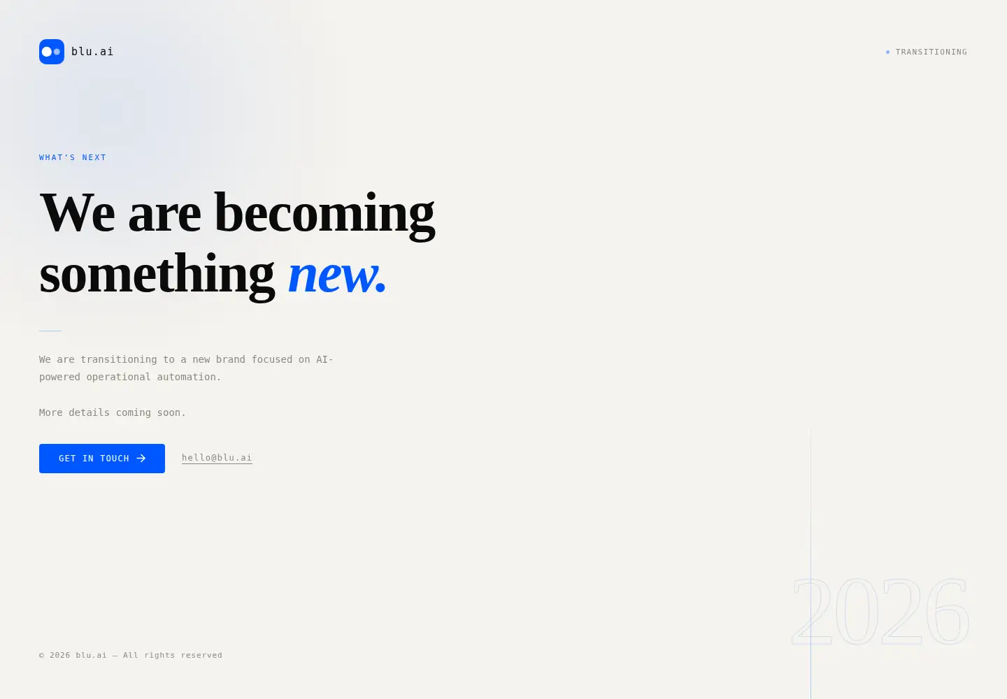 Screenshot of blu.ai