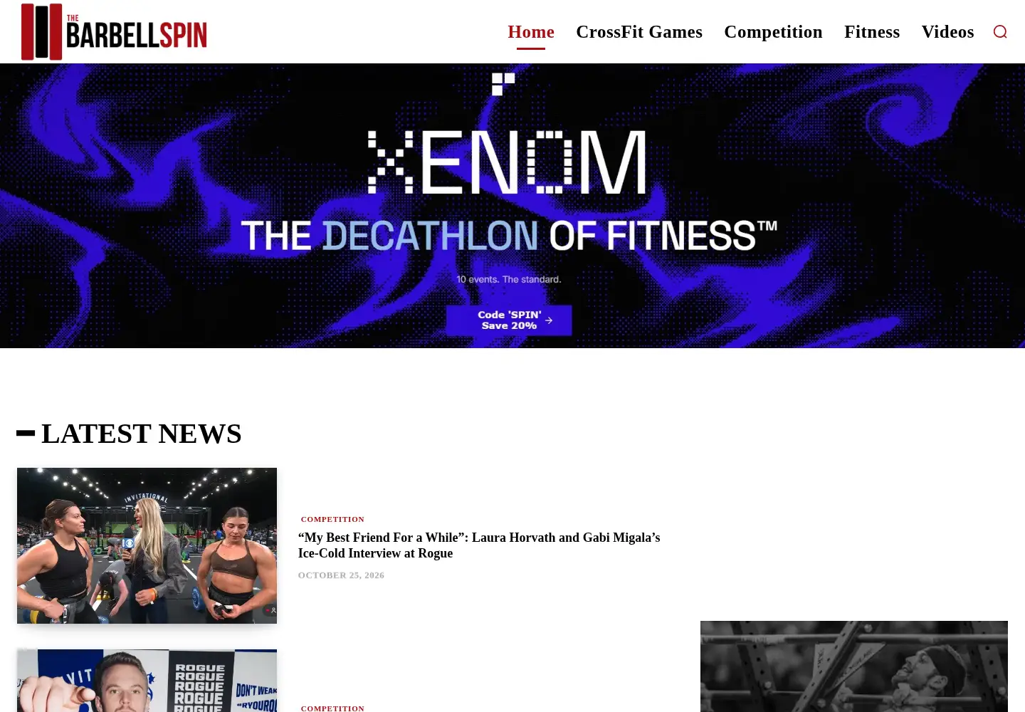 Screenshot of thebarbellspin.com
