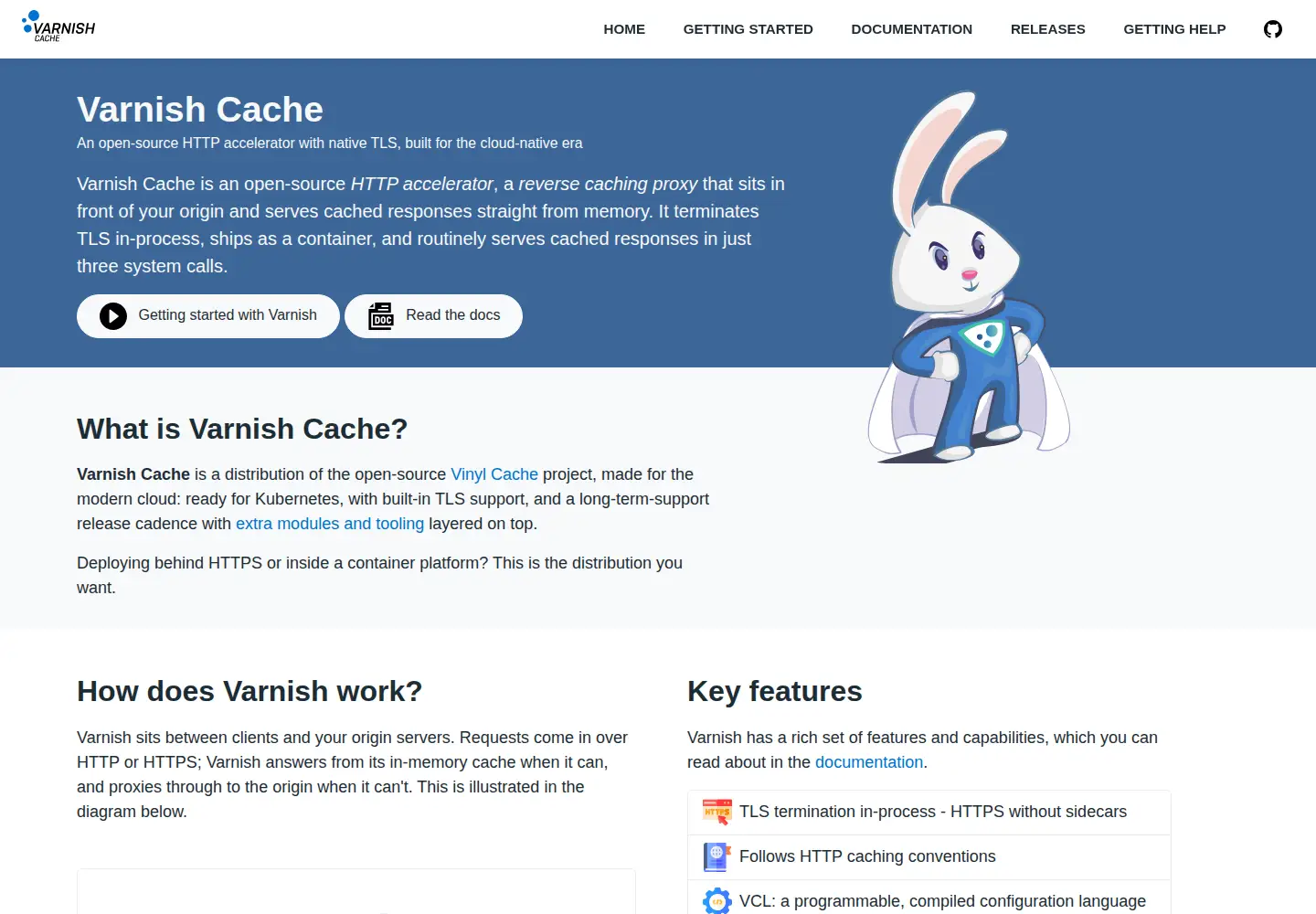 Screenshot of varnish-cache.org