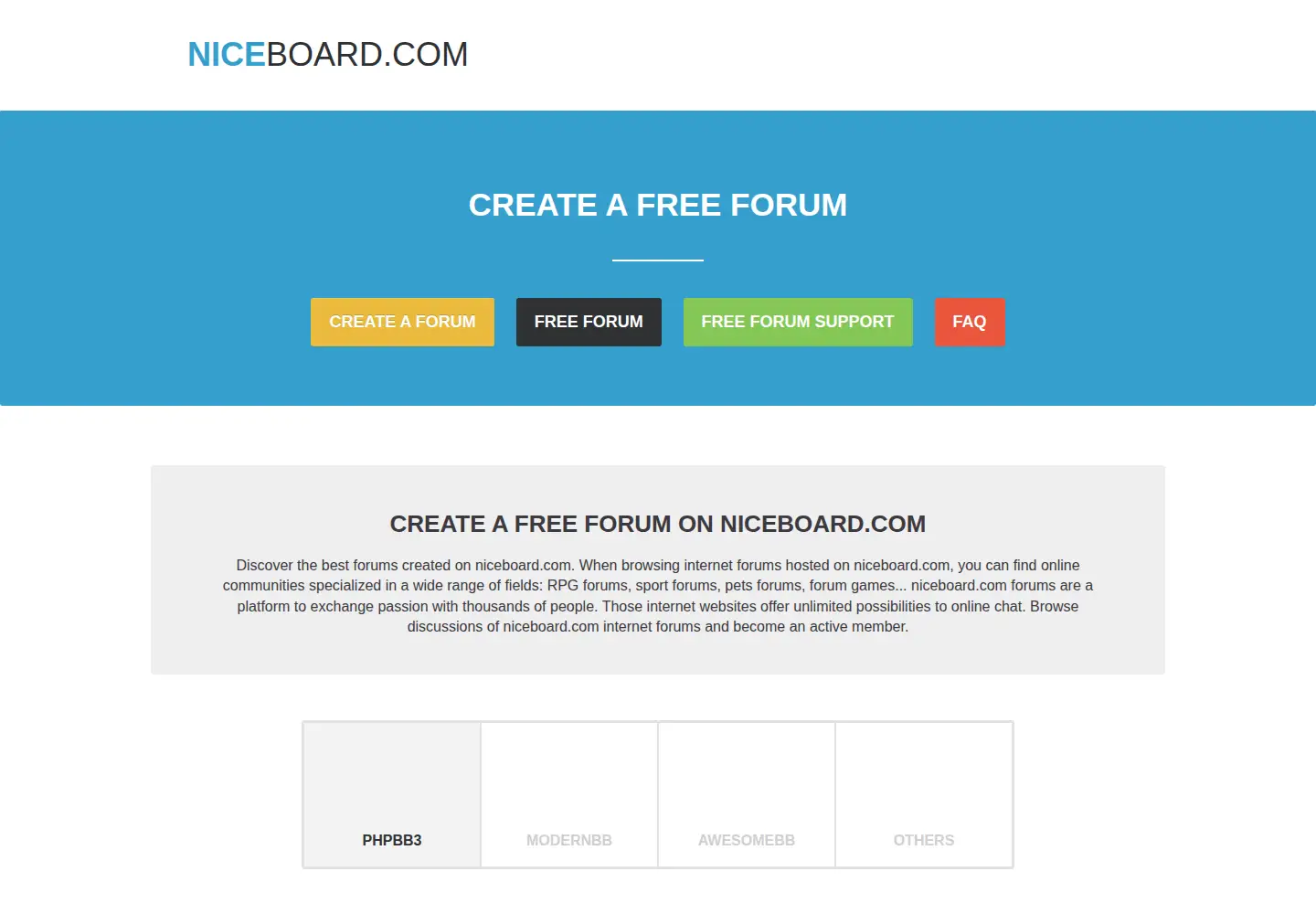 Screenshot of niceboard.com