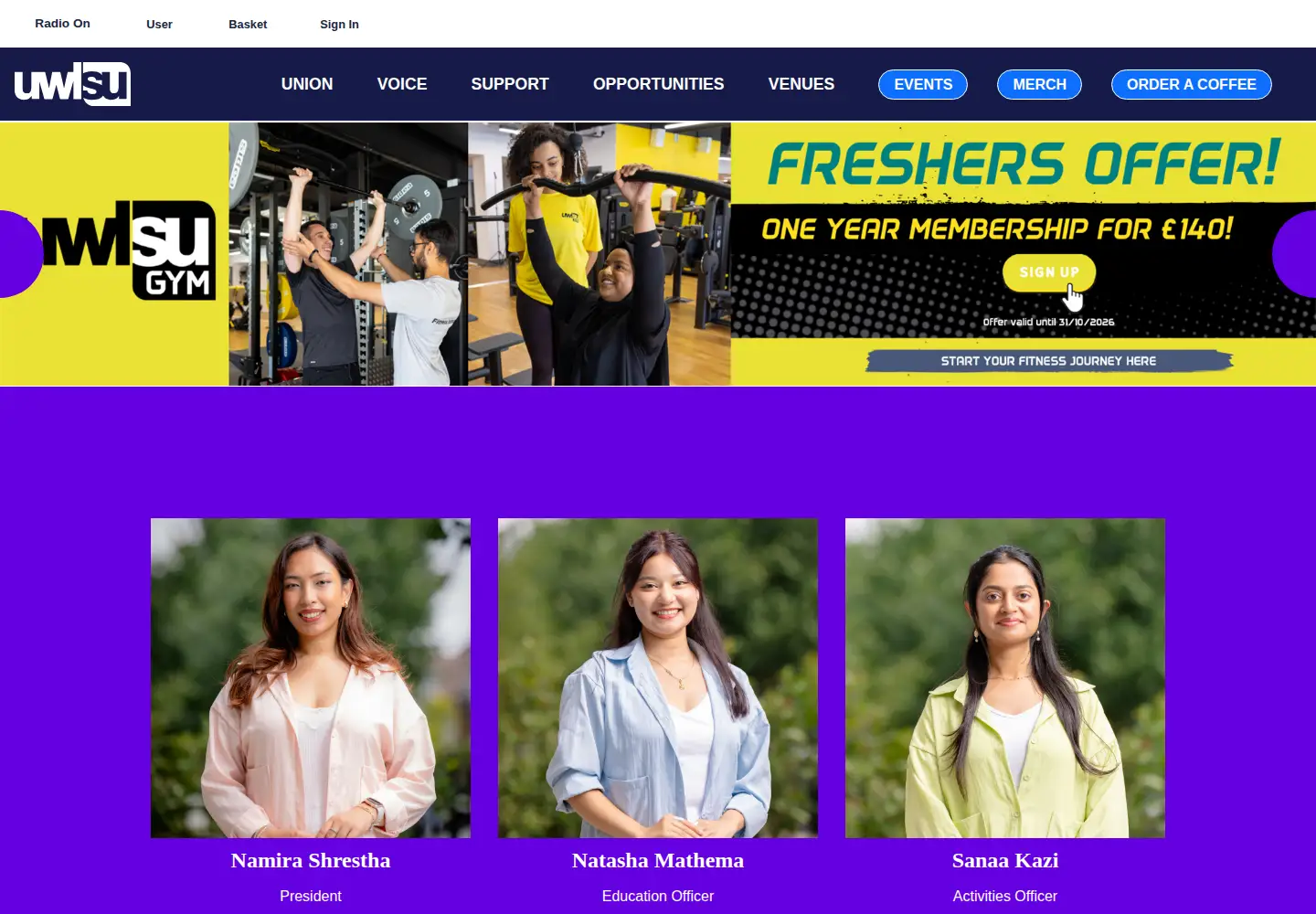 Screenshot of uwlsu.com