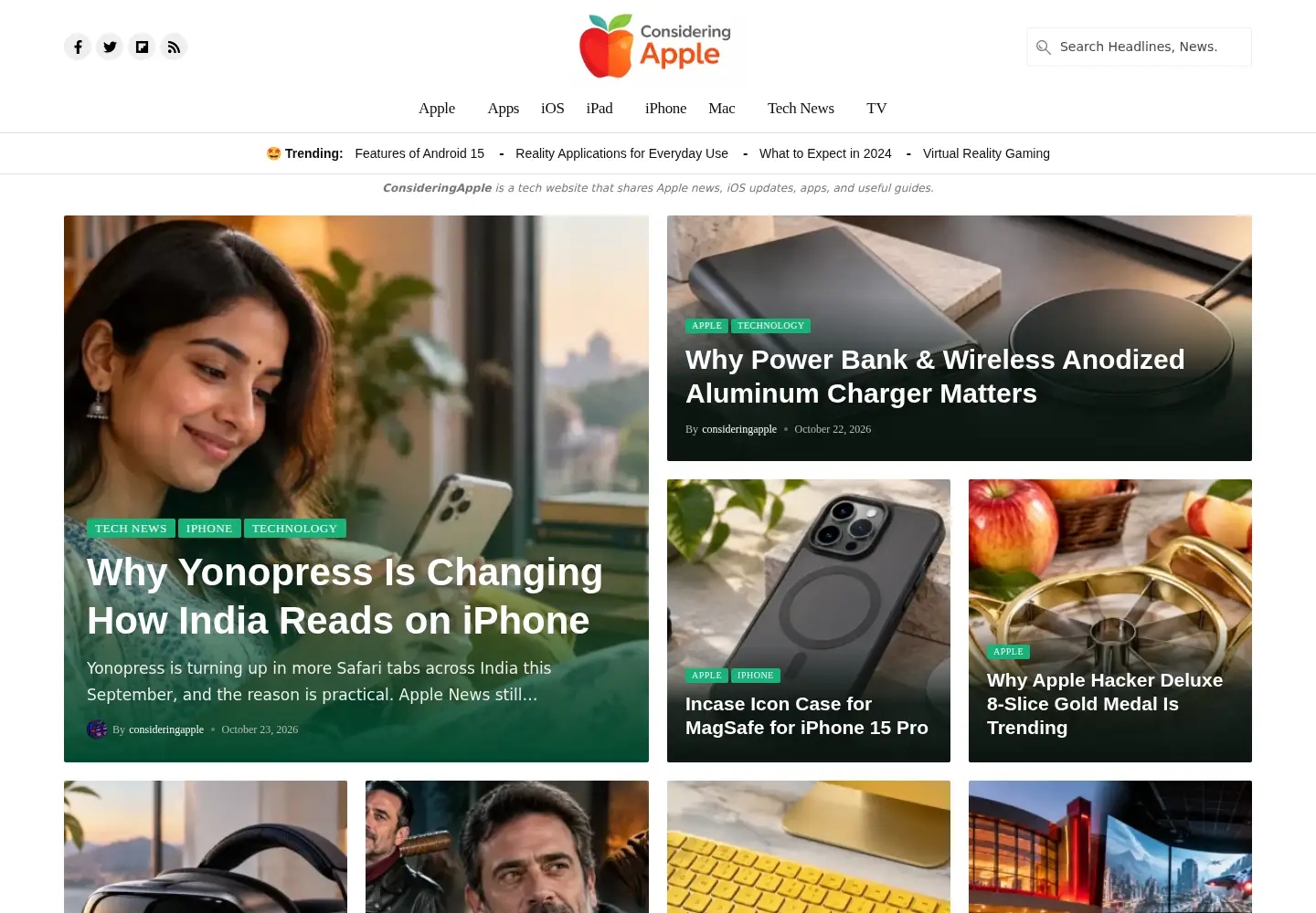 Screenshot of consideringapple.com