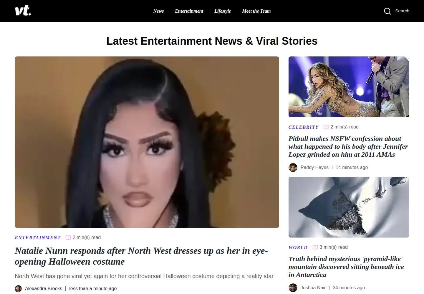 Captured homepage of viralthread.com in the current scan
