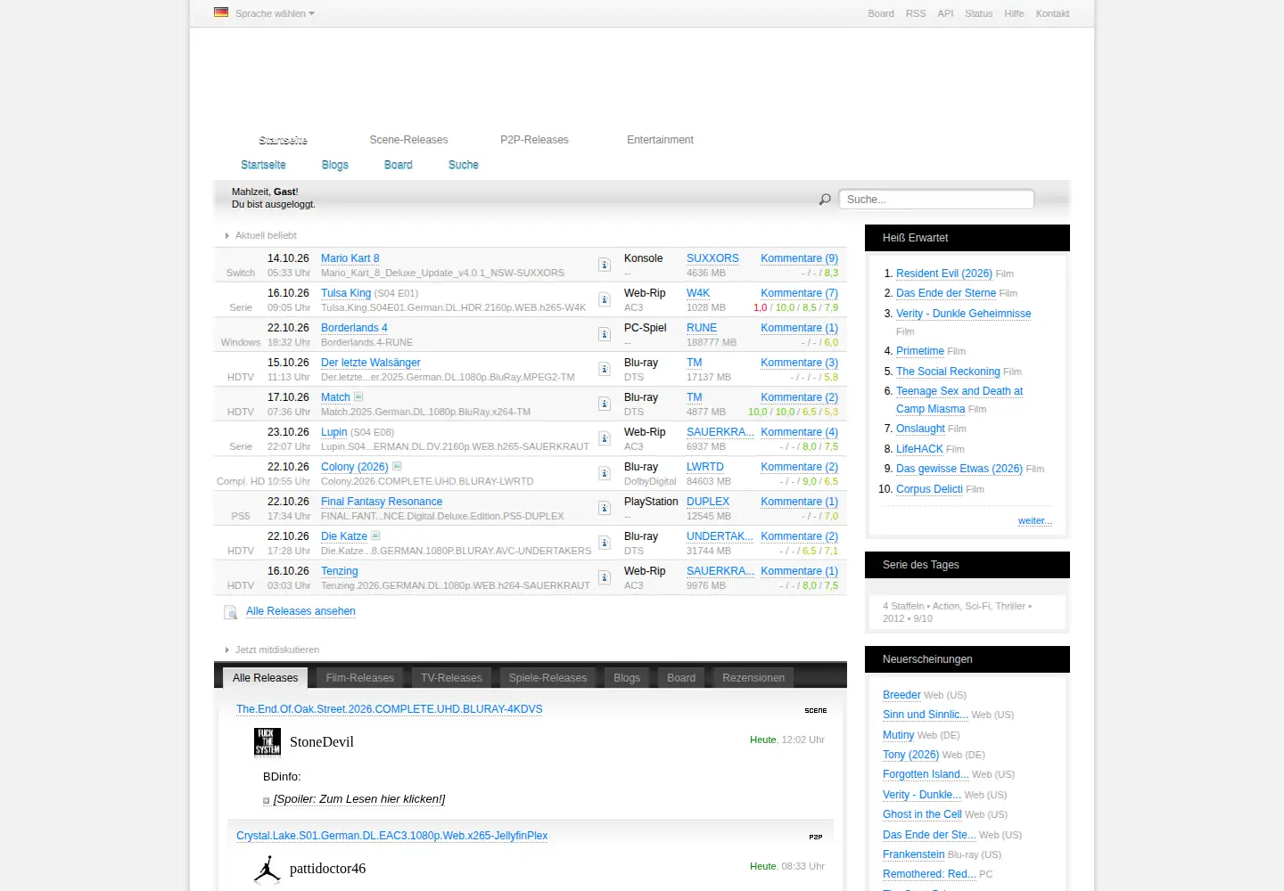 Screenshot of xrel.to