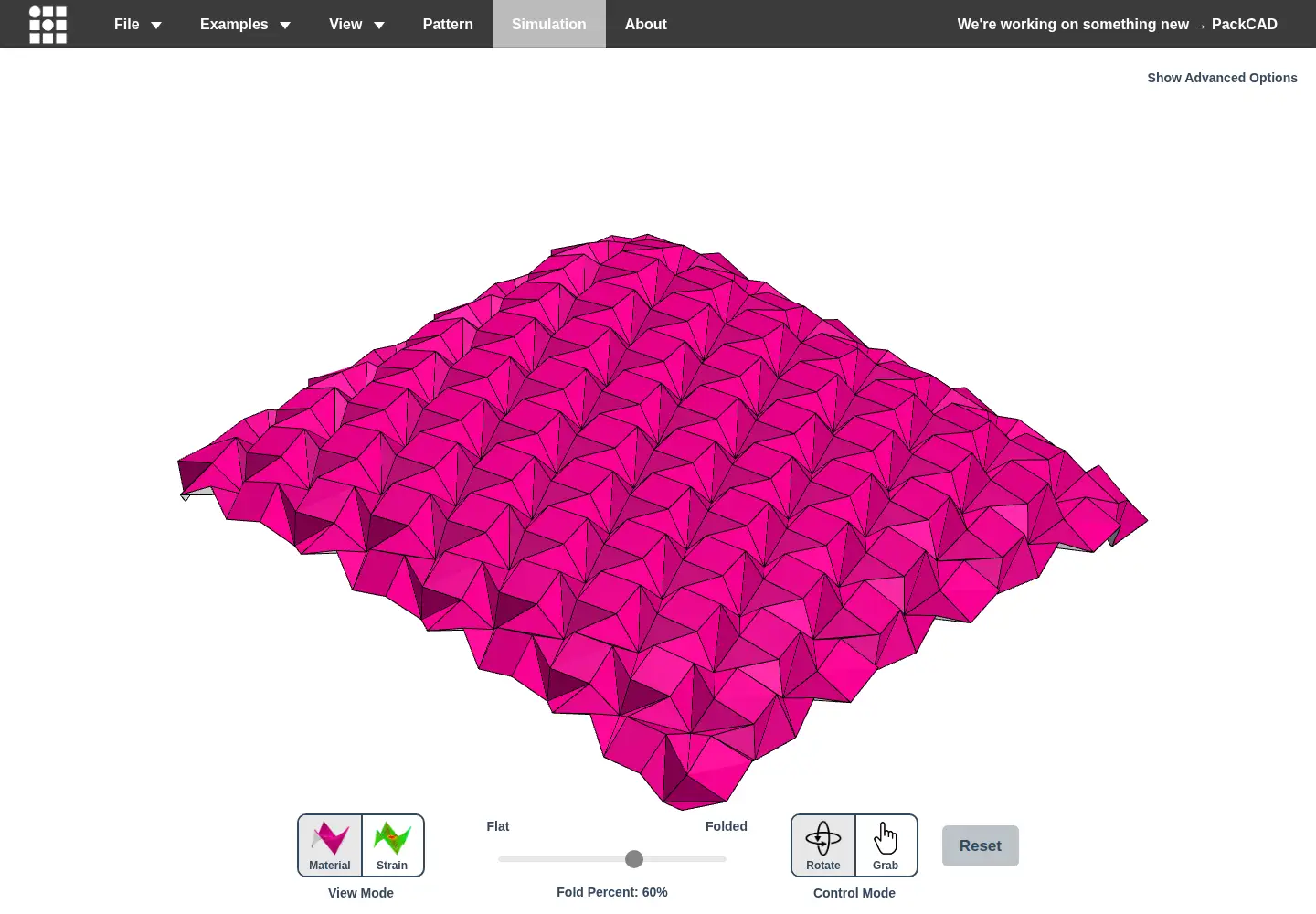 Captured homepage of origamisimulator.org in the current scan
