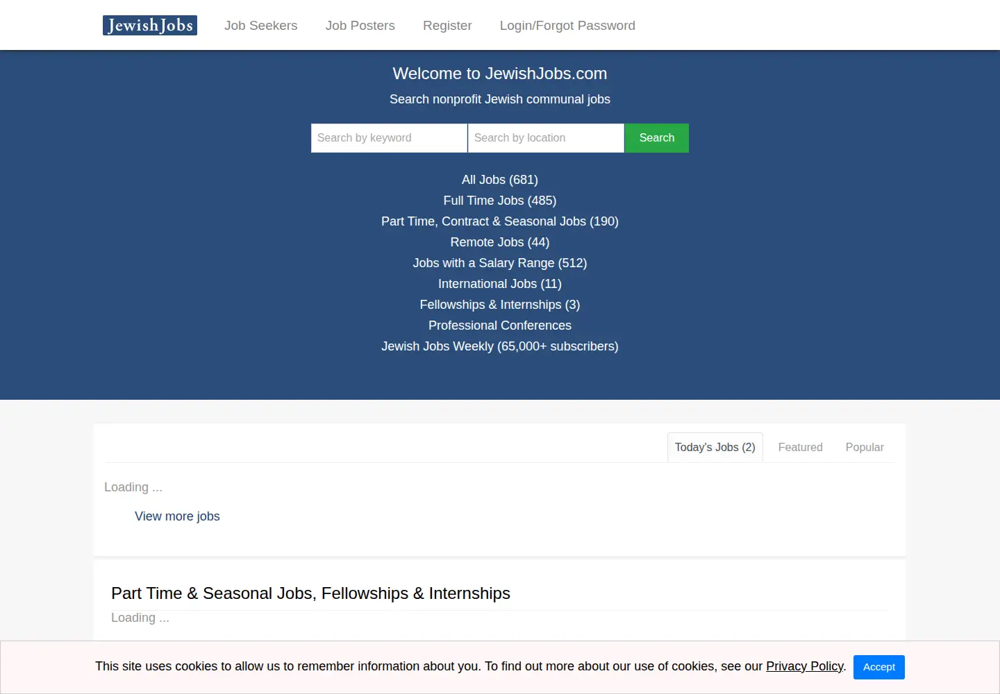 Screenshot of jewishjobs.com