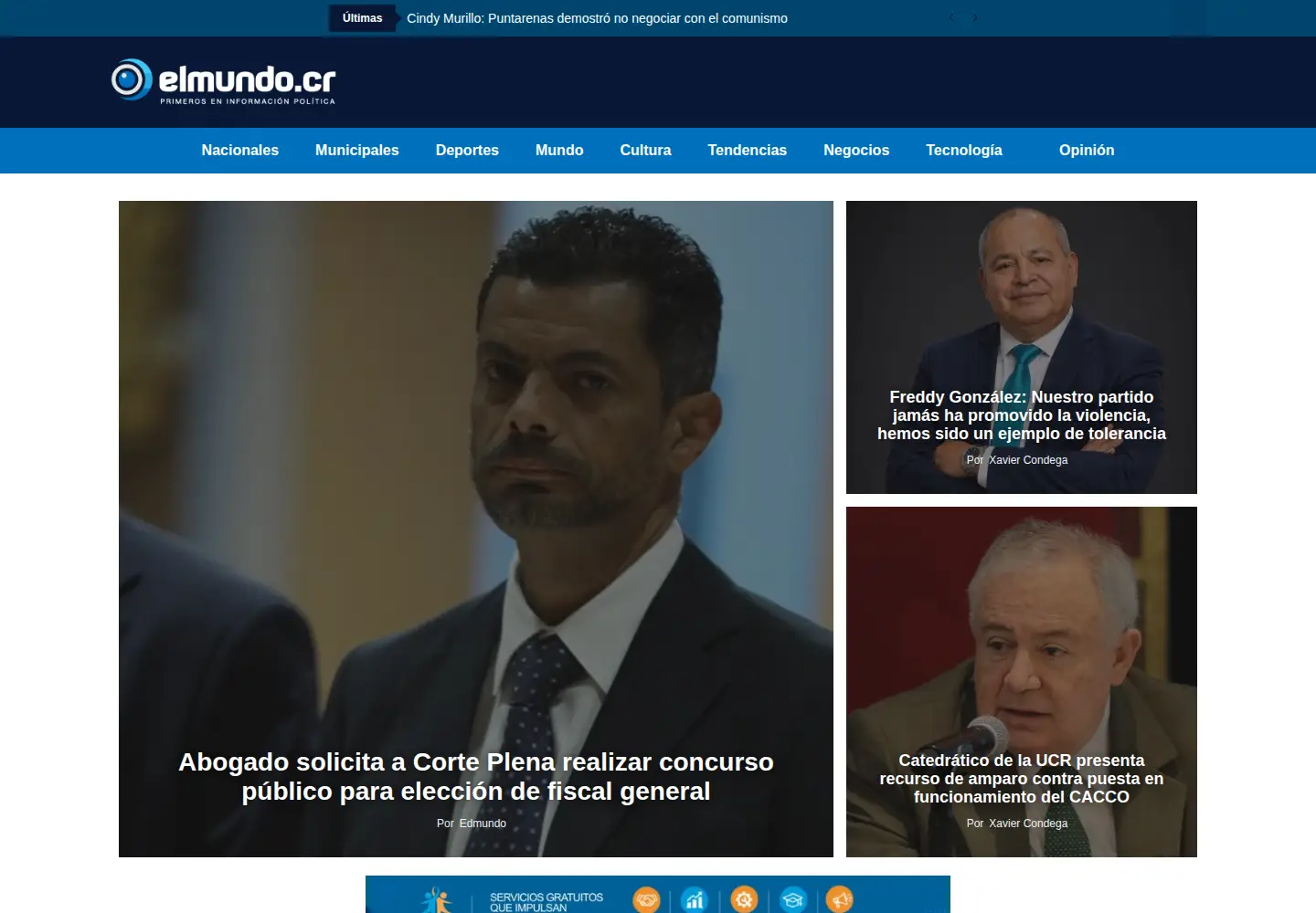 Screenshot of elmundo.cr