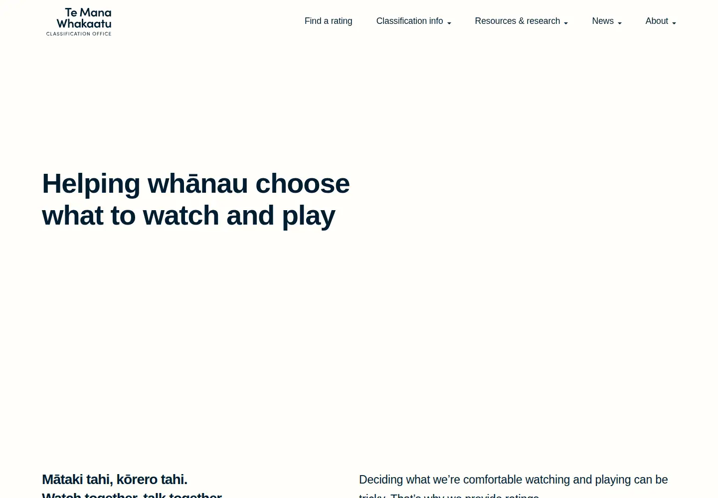 Screenshot of classificationoffice.govt.nz