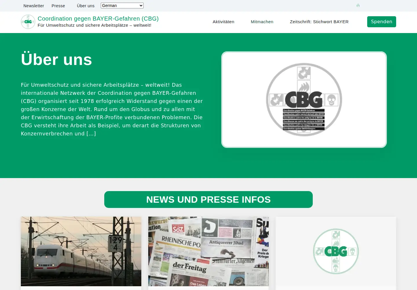 Screenshot of cbgnetwork.org