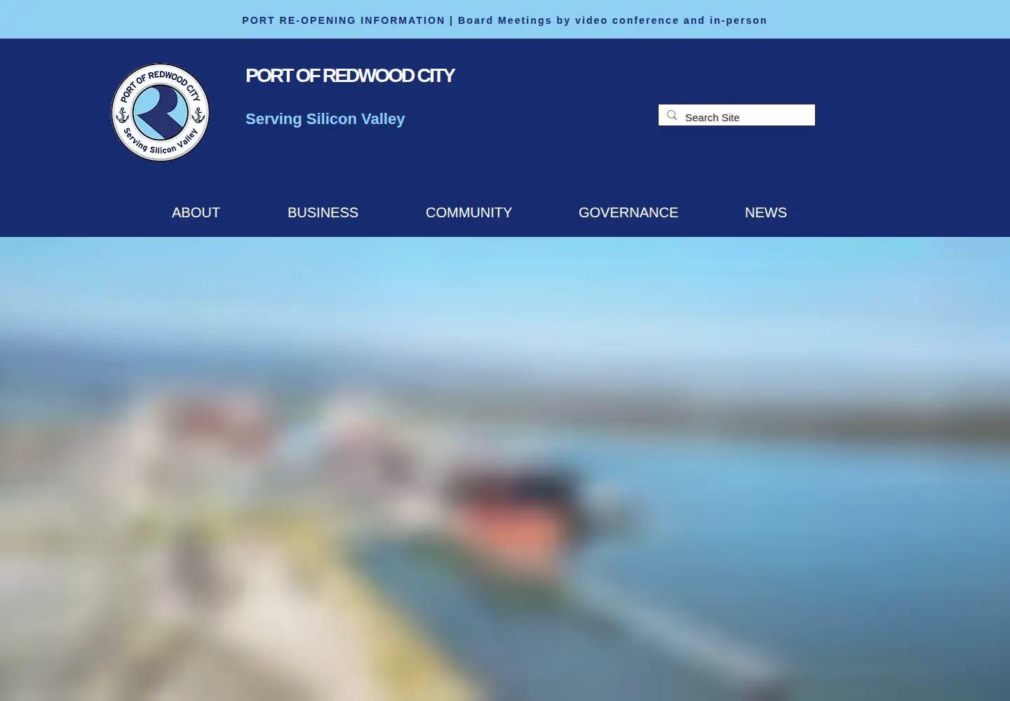 Captured homepage of redwoodcityport.com in the current scan