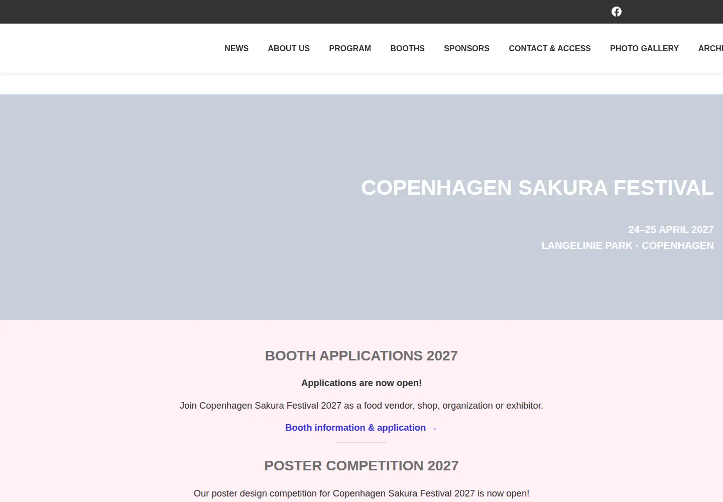 Screenshot of sakurafestival.dk