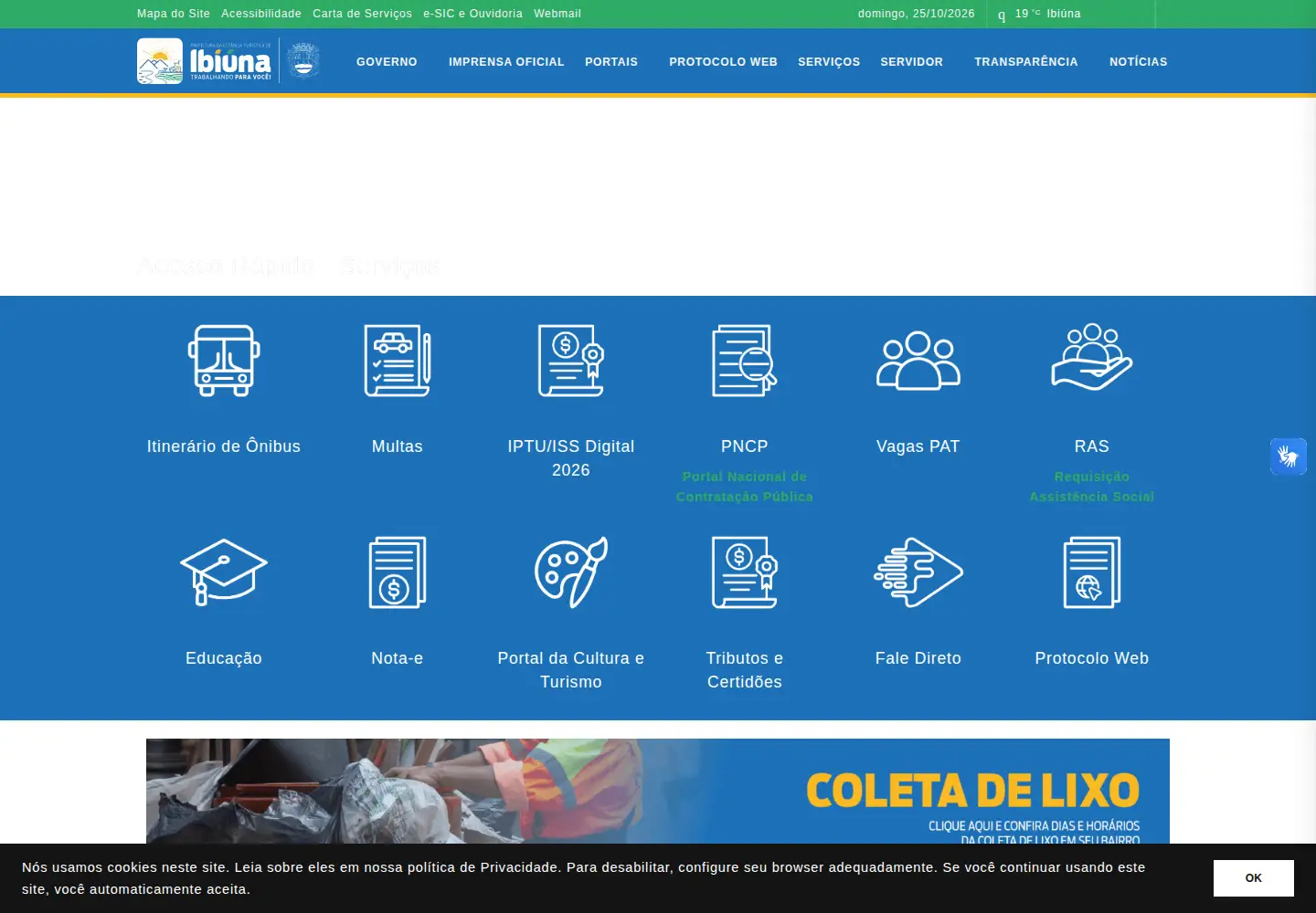 Screenshot of ibiuna.sp.gov.br