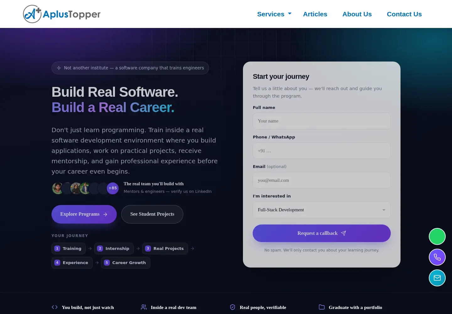 Screenshot of aplustopper.com