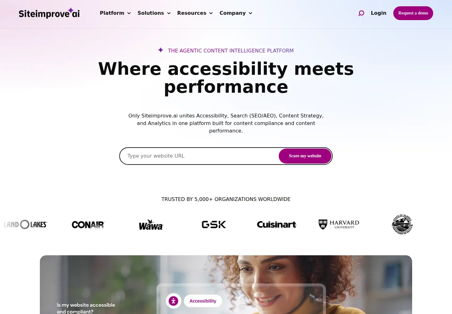 Screenshot of siteimprove.com