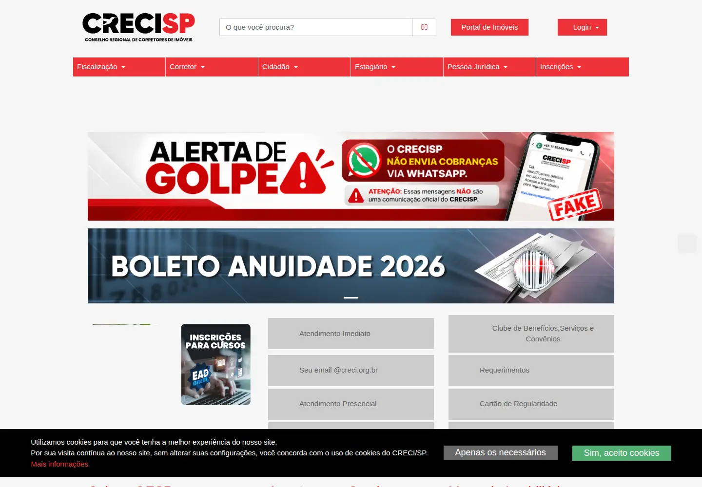 Screenshot of crecisp.gov.br