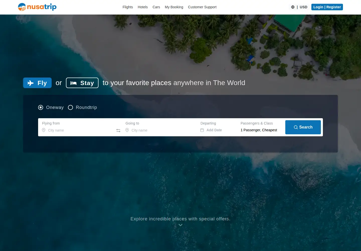 Screenshot of nusatrip.com
