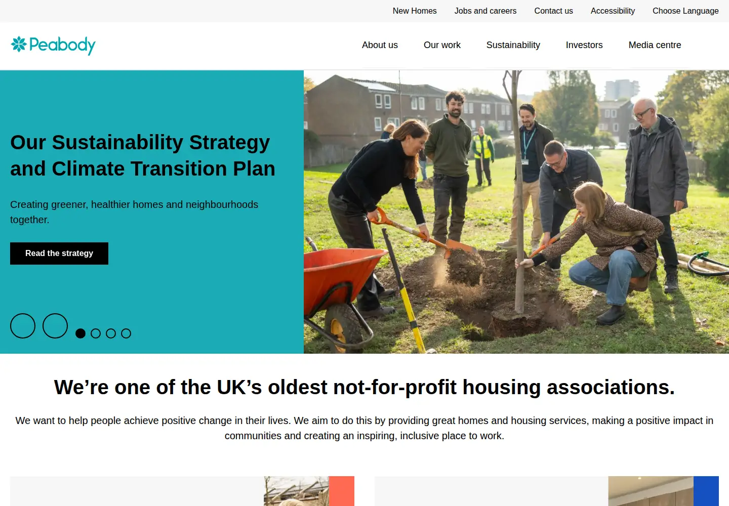 Captured homepage of peabodygroup.org.uk in the current scan