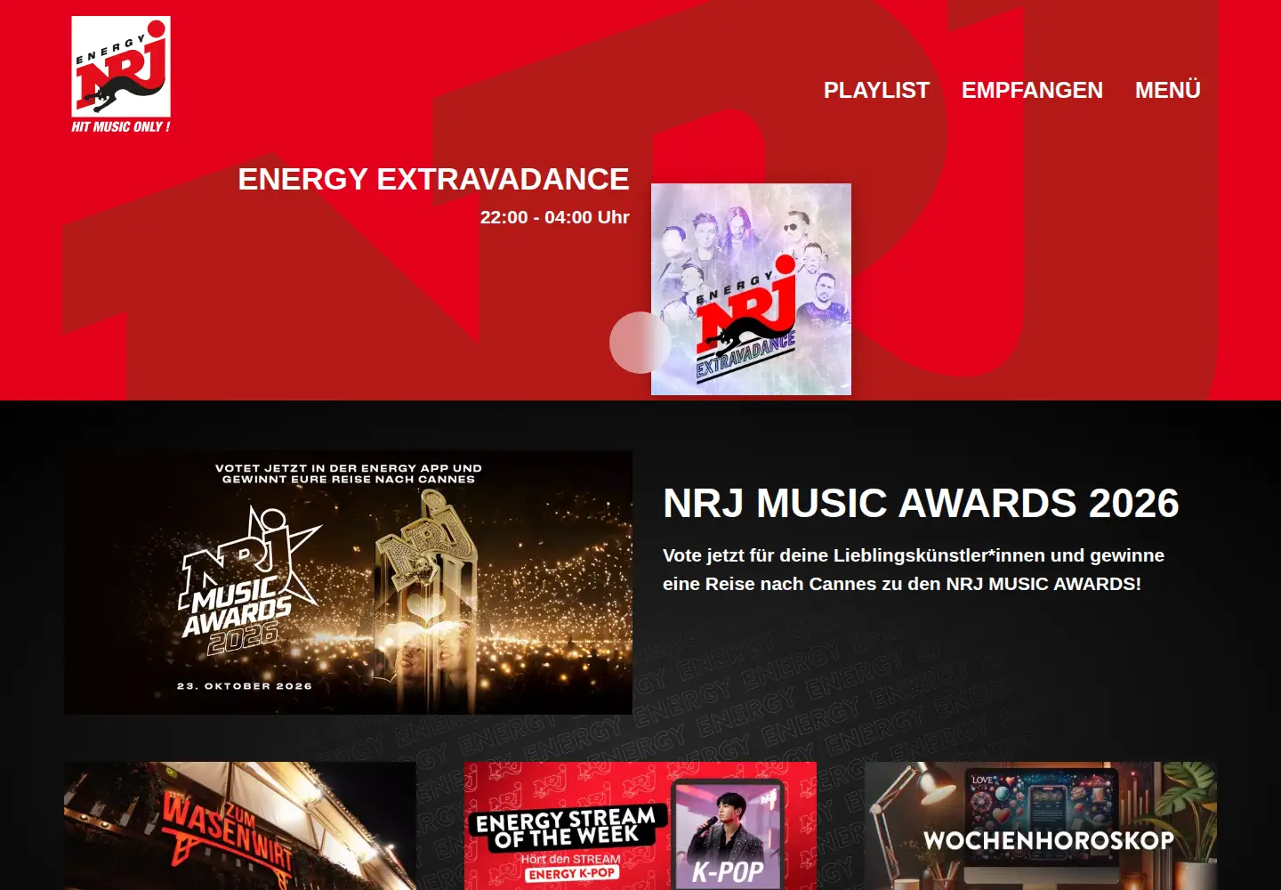 Screenshot of energy.de