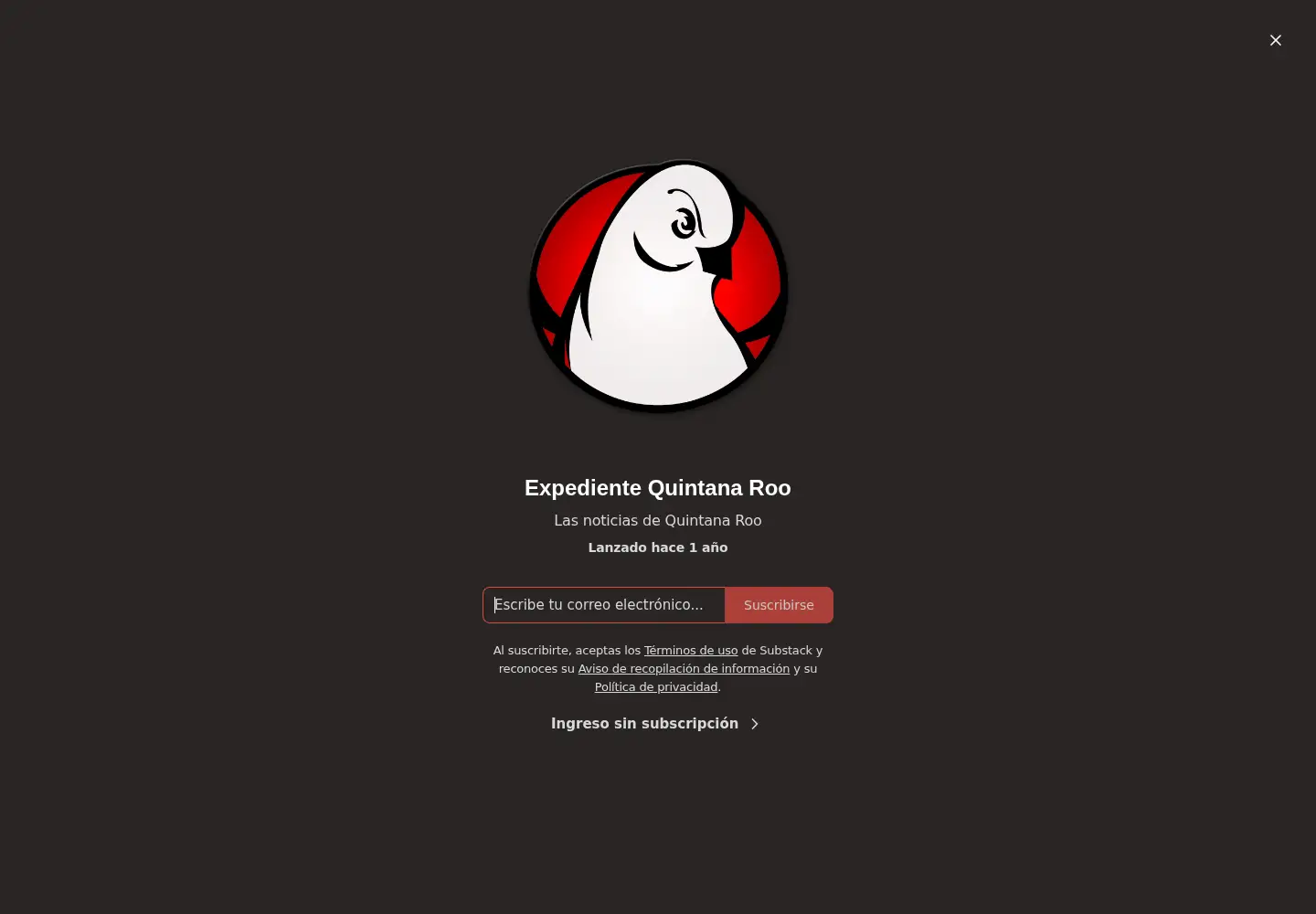 Screenshot of expedientequintanaroo.com