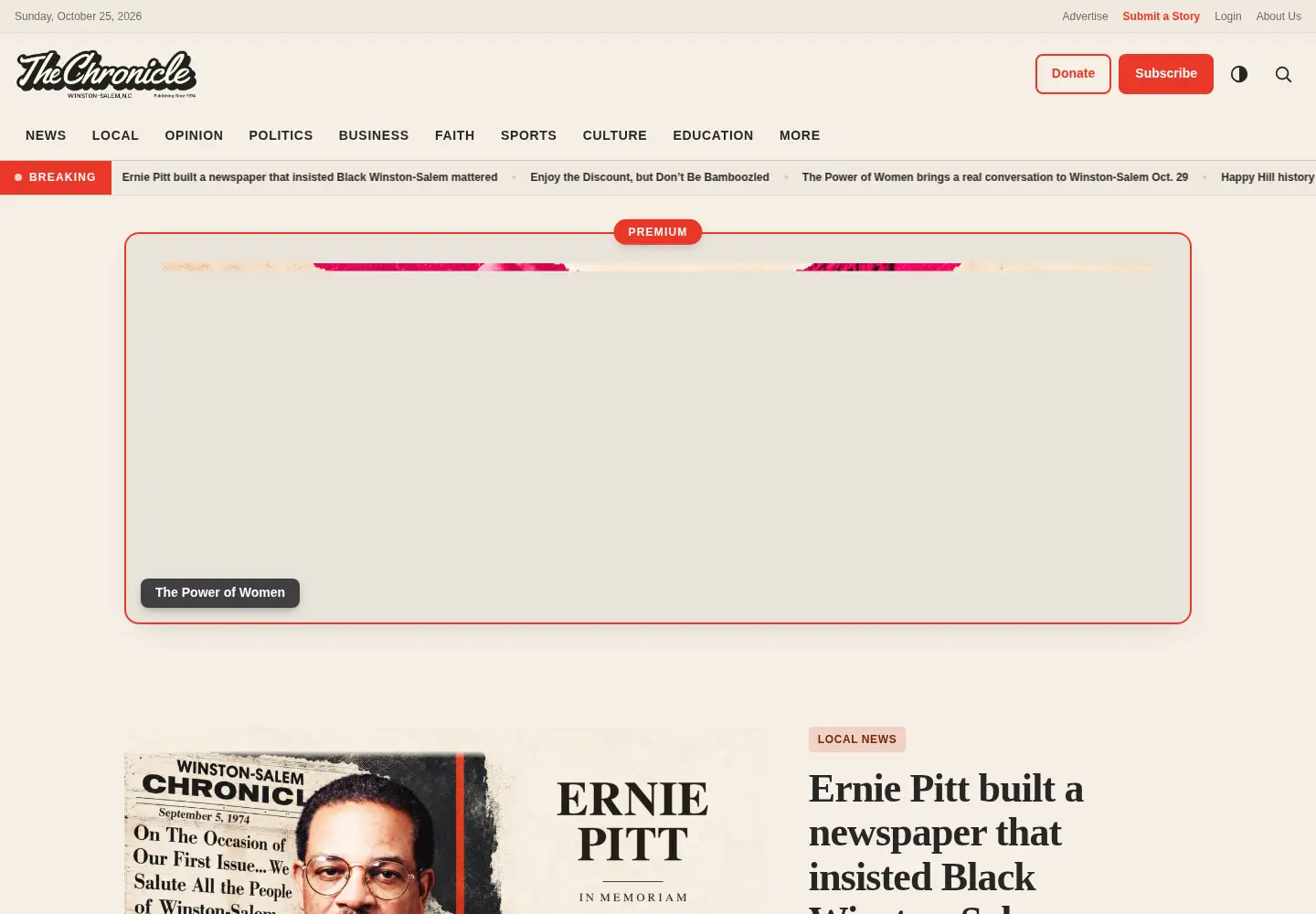 Screenshot of wschronicle.com