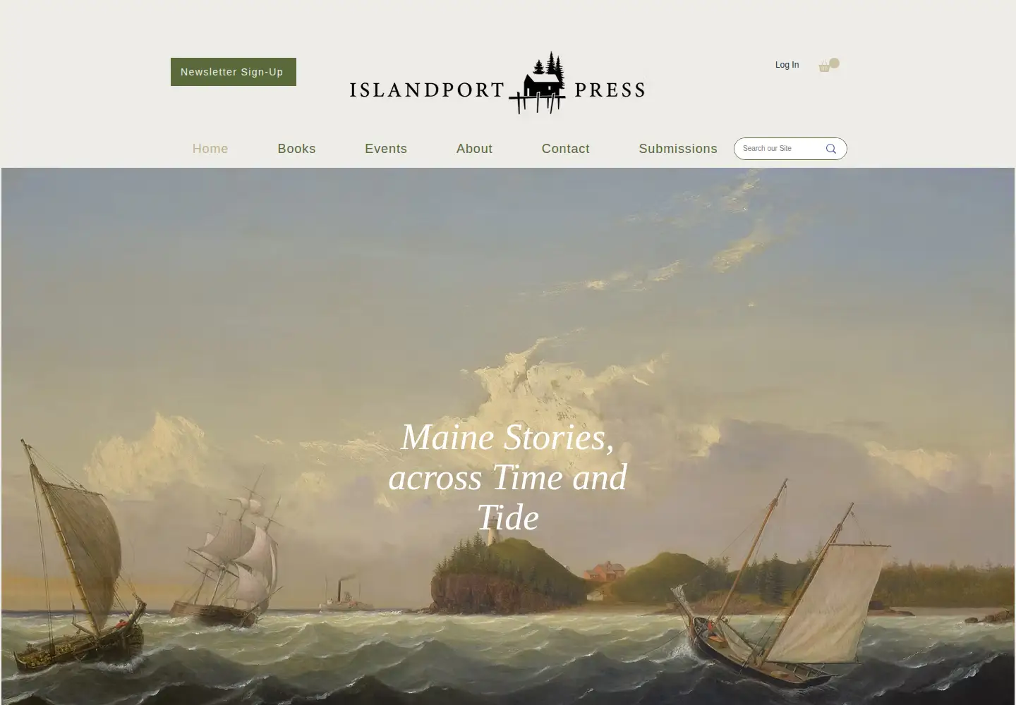 Captured homepage of islandportpress.com in the current scan