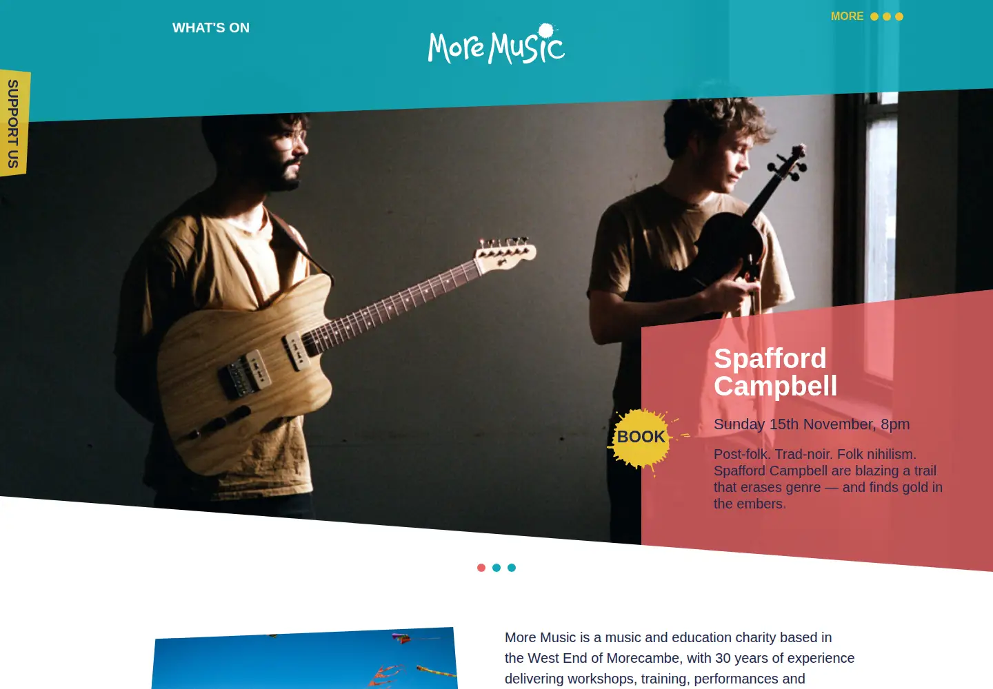 Screenshot of moremusic.org.uk