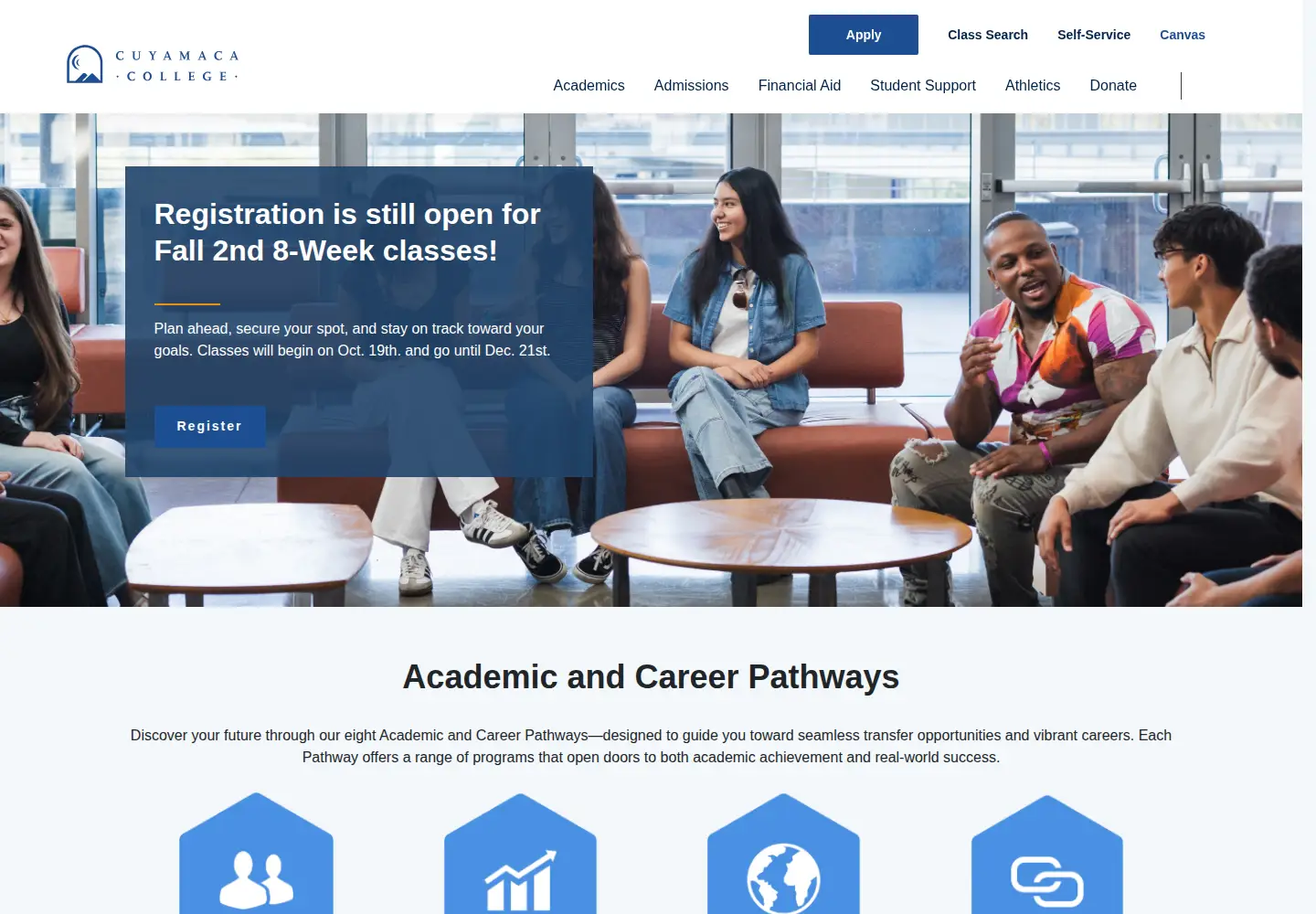 Screenshot of cuyamaca.edu