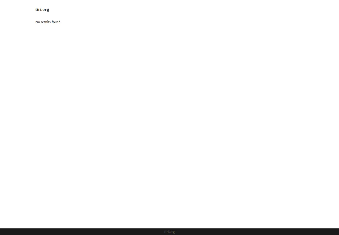 Captured homepage of tiri.org in the current scan