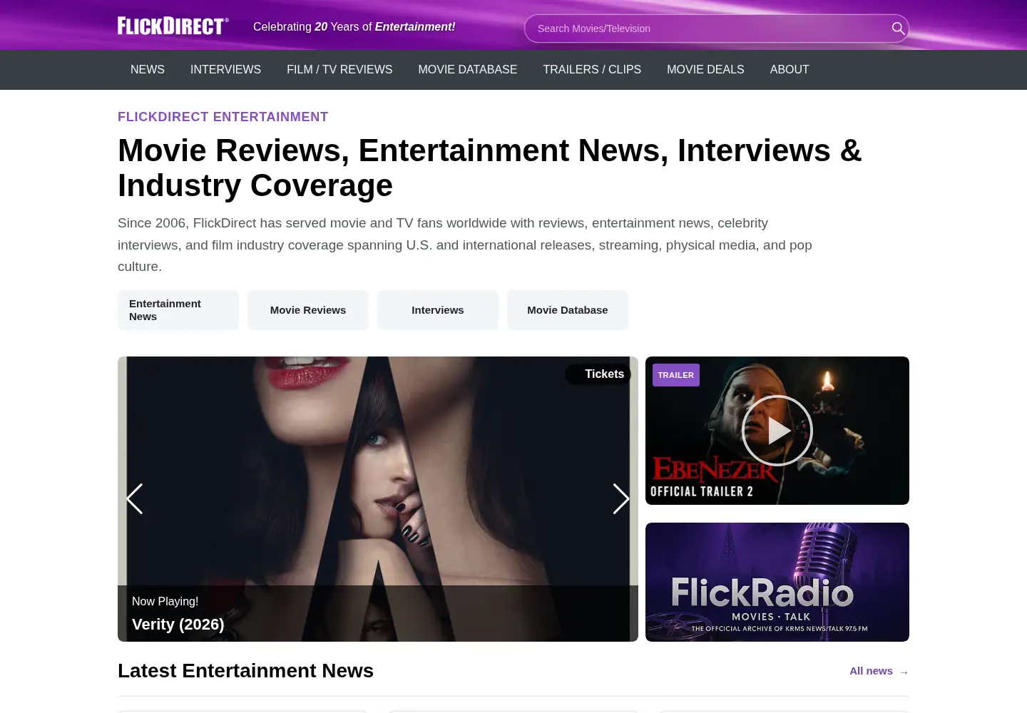 Screenshot of flickdirect.com
