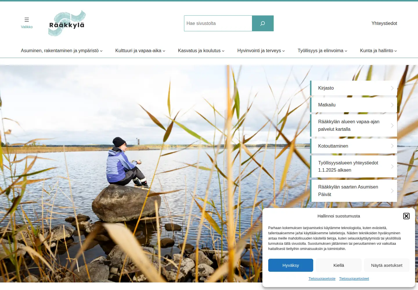 Screenshot of raakkyla.fi