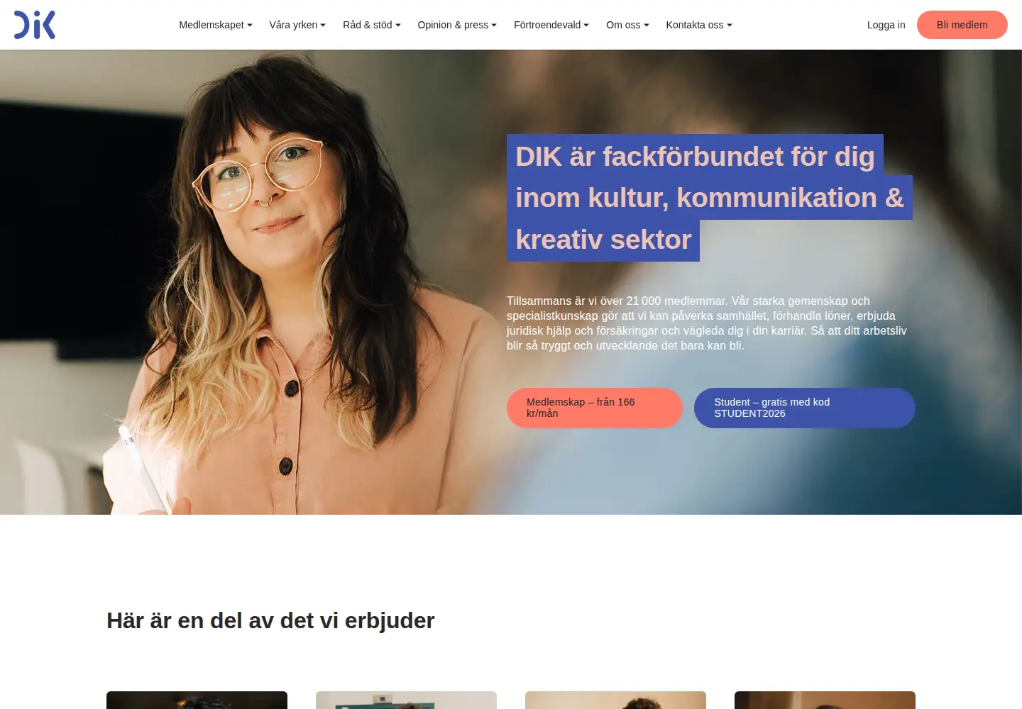 Captured homepage of dik.se in the current scan