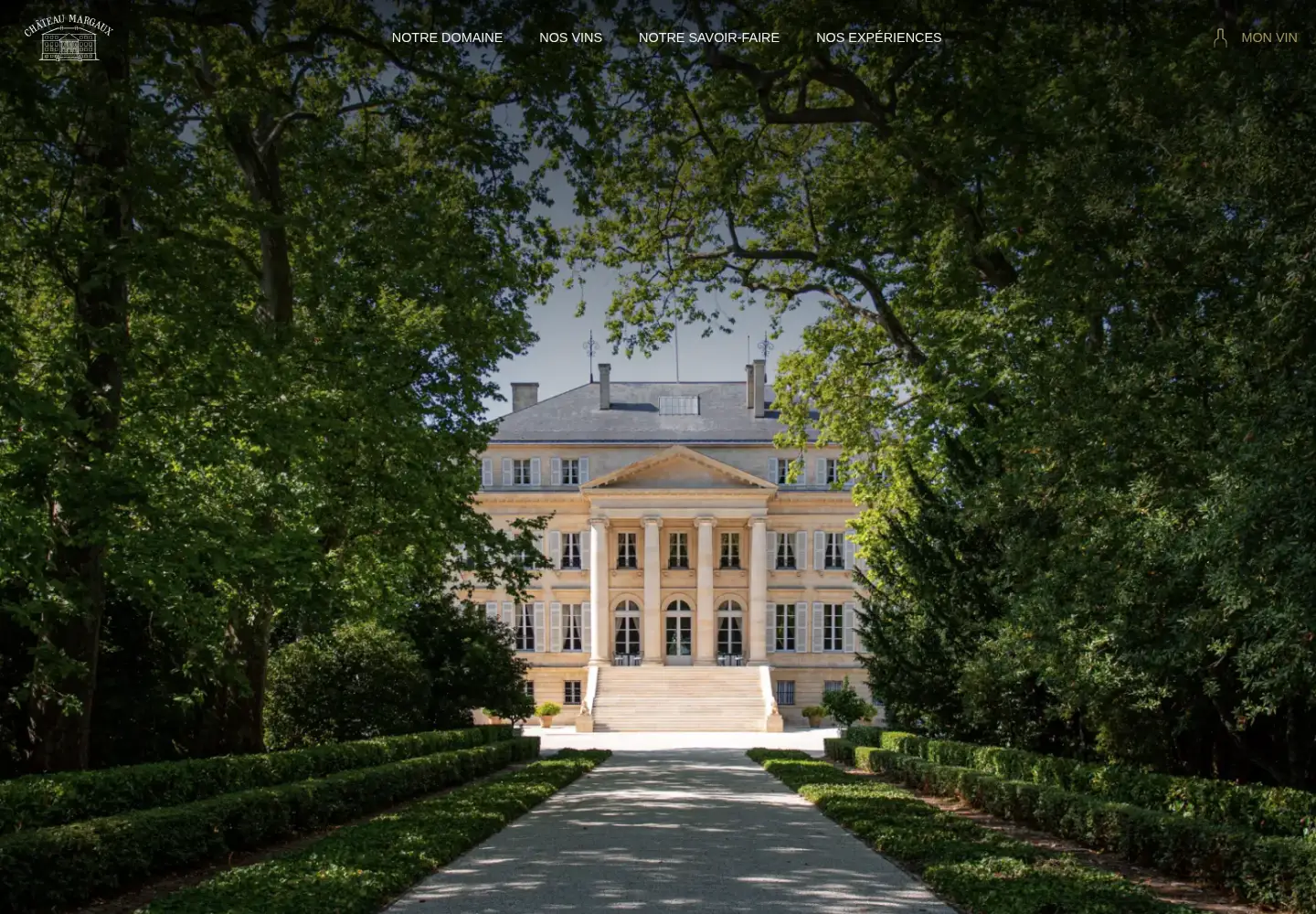 Captured homepage of chateau-margaux.com in the current scan