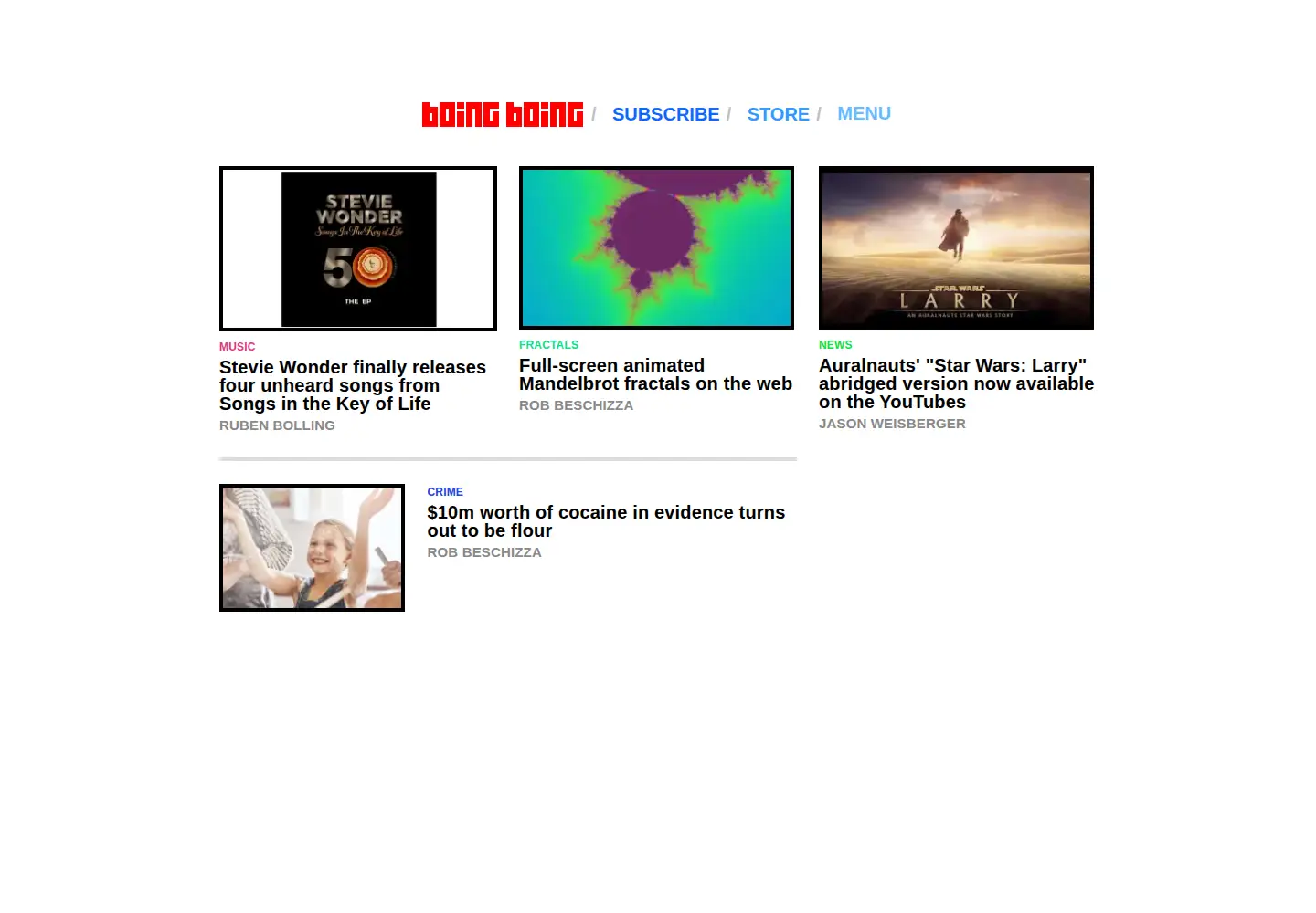 Screenshot of boingboing.net
