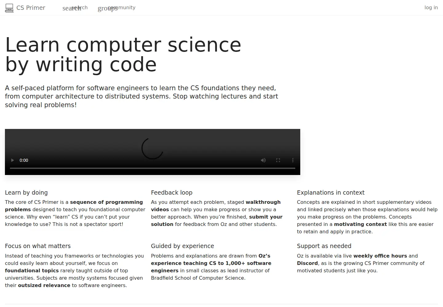 Screenshot of csprimer.com