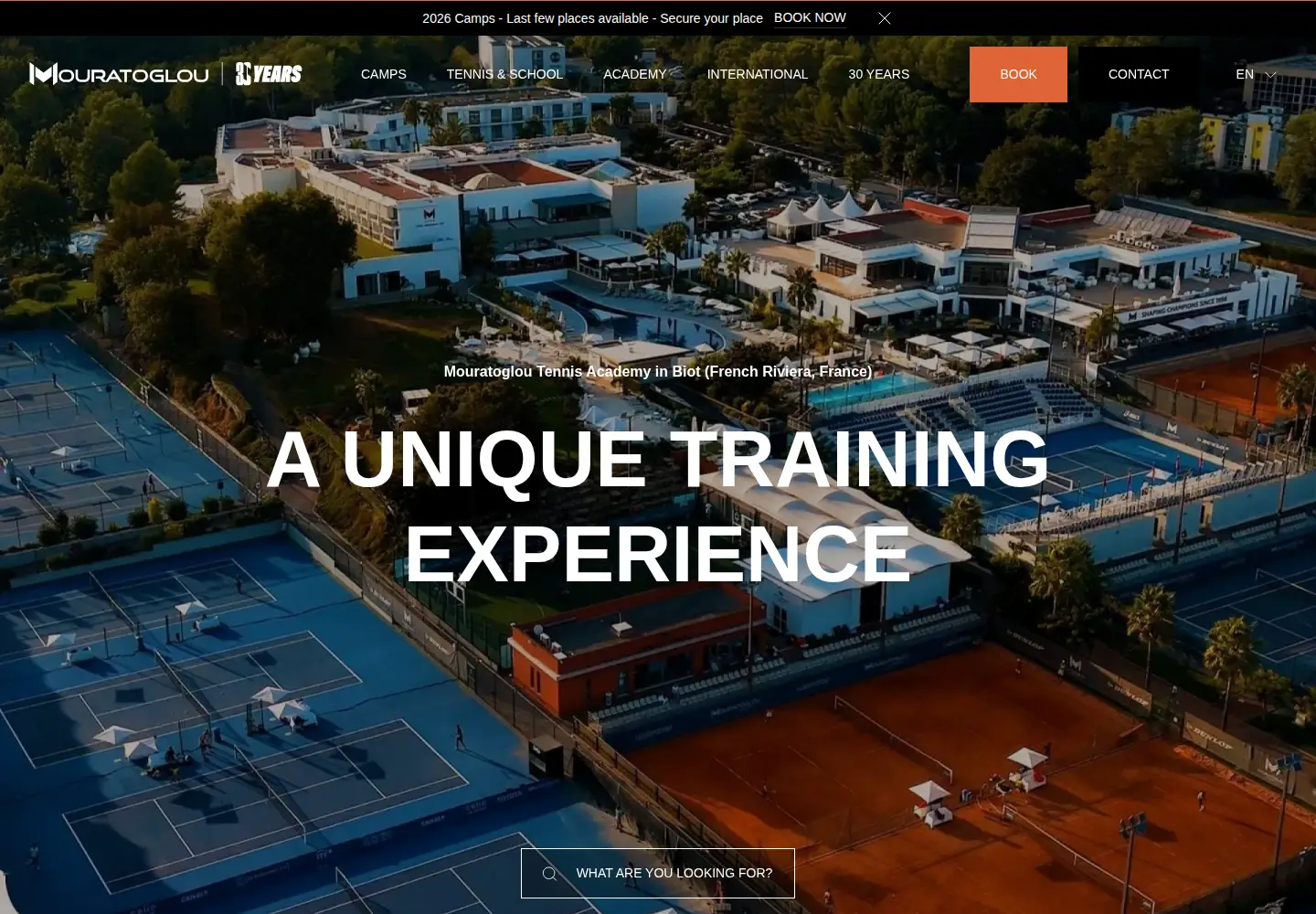 Screenshot of mouratoglou.com