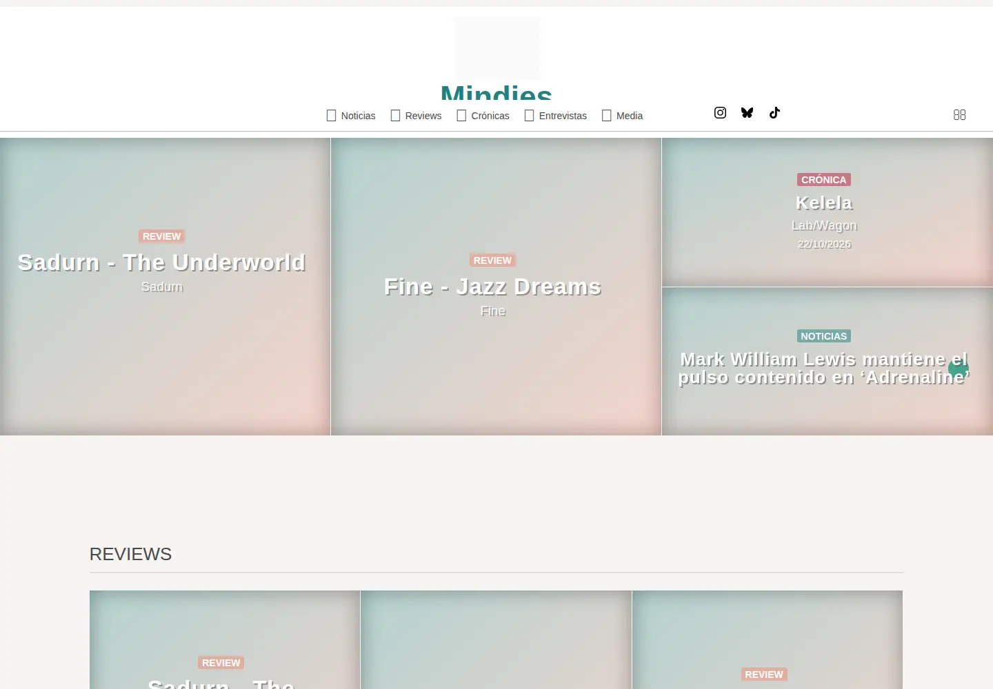 Screenshot of mindies.es