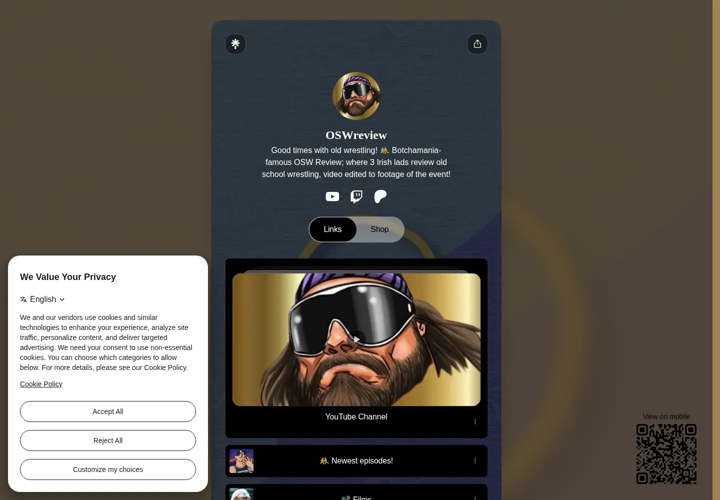 Screenshot of oswreview.com