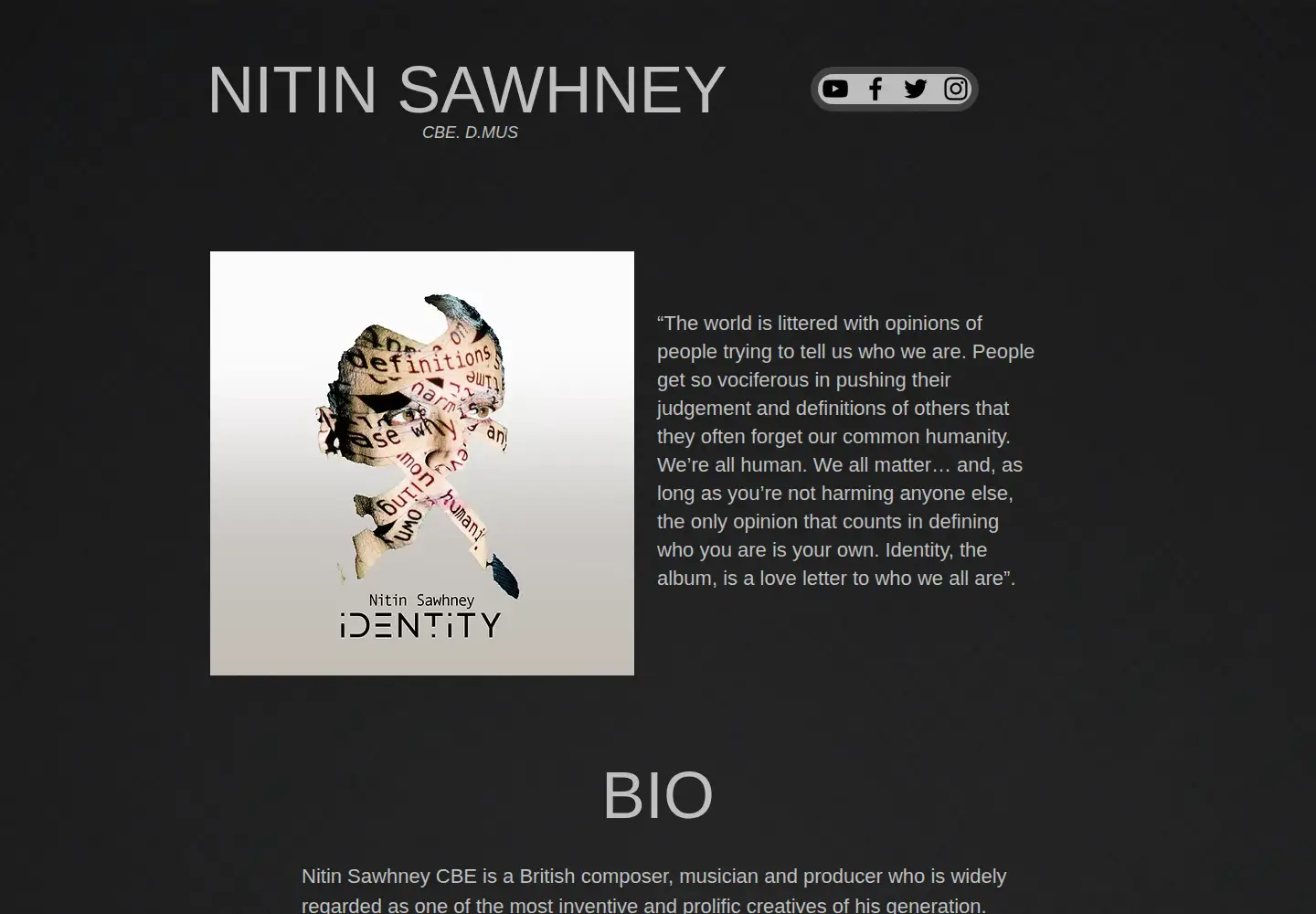 Screenshot of nitinsawhney.com