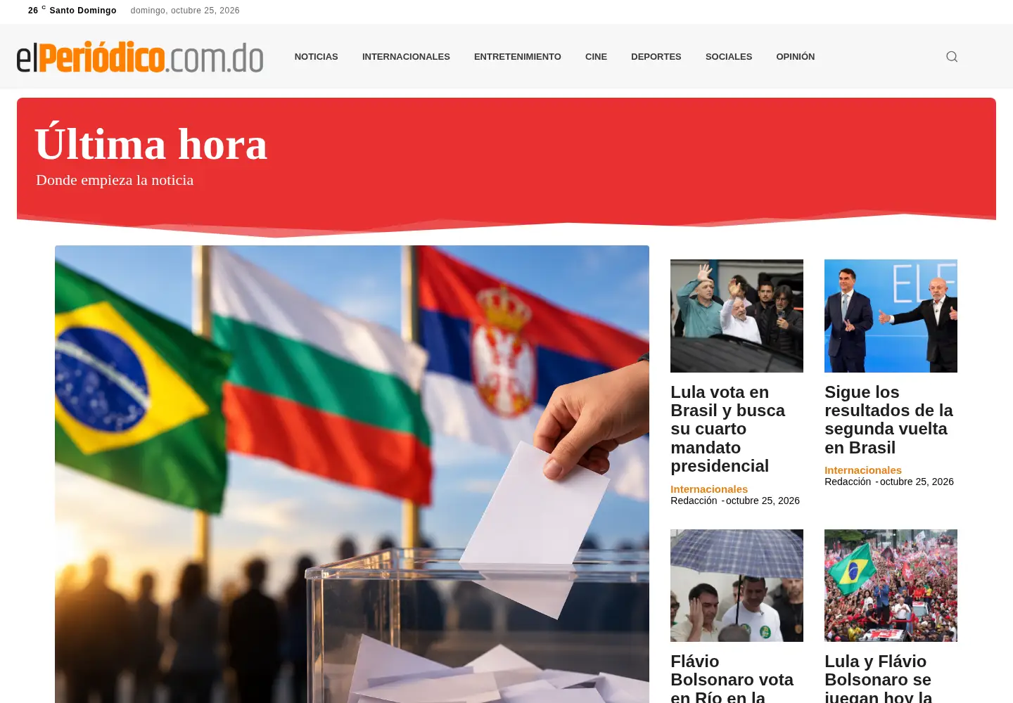 Screenshot of elperiodico.com.do