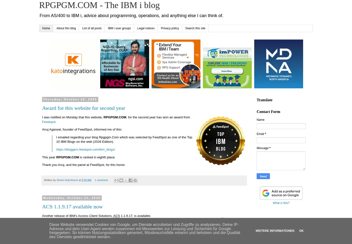 Screenshot of rpgpgm.com