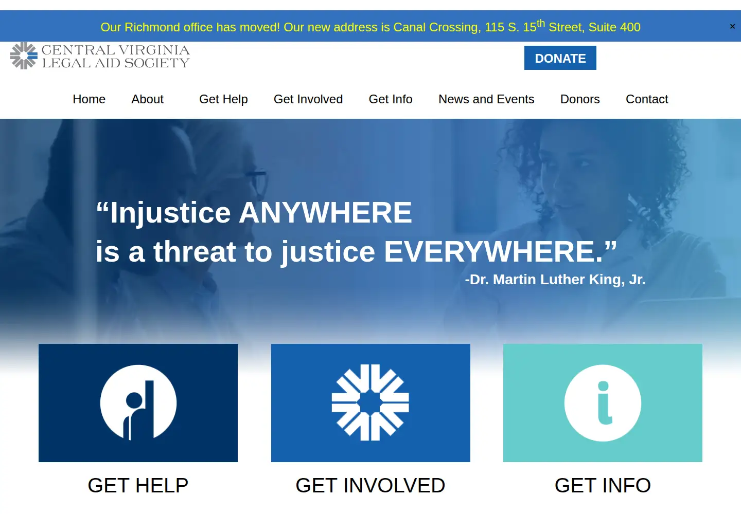 Captured homepage of cvlas.org in the current scan