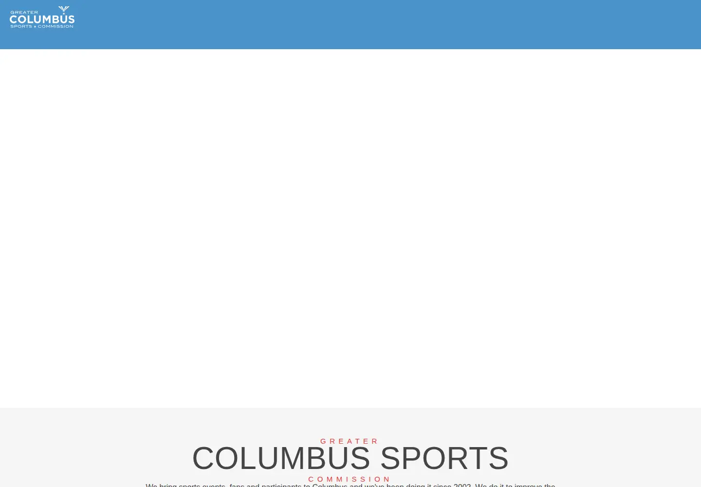 Captured homepage of columbussports.org in the current scan