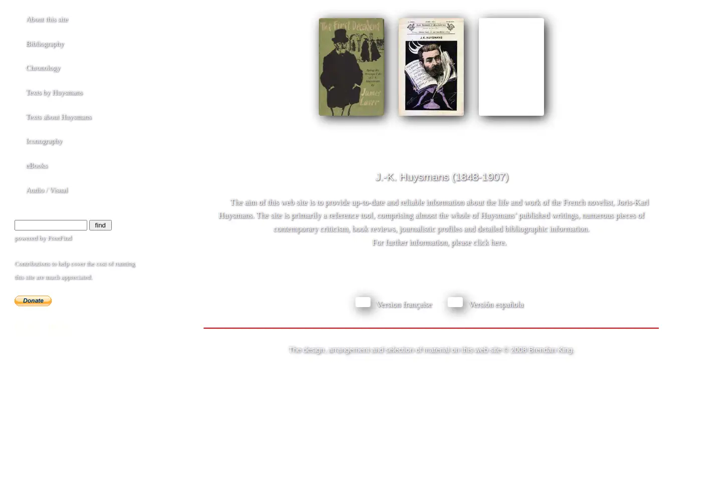 Screenshot of huysmans.org