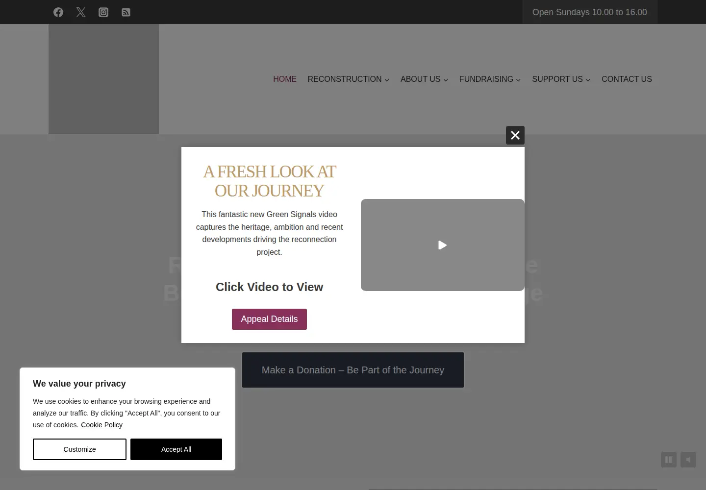 Captured homepage of rvr.org.uk in the current scan