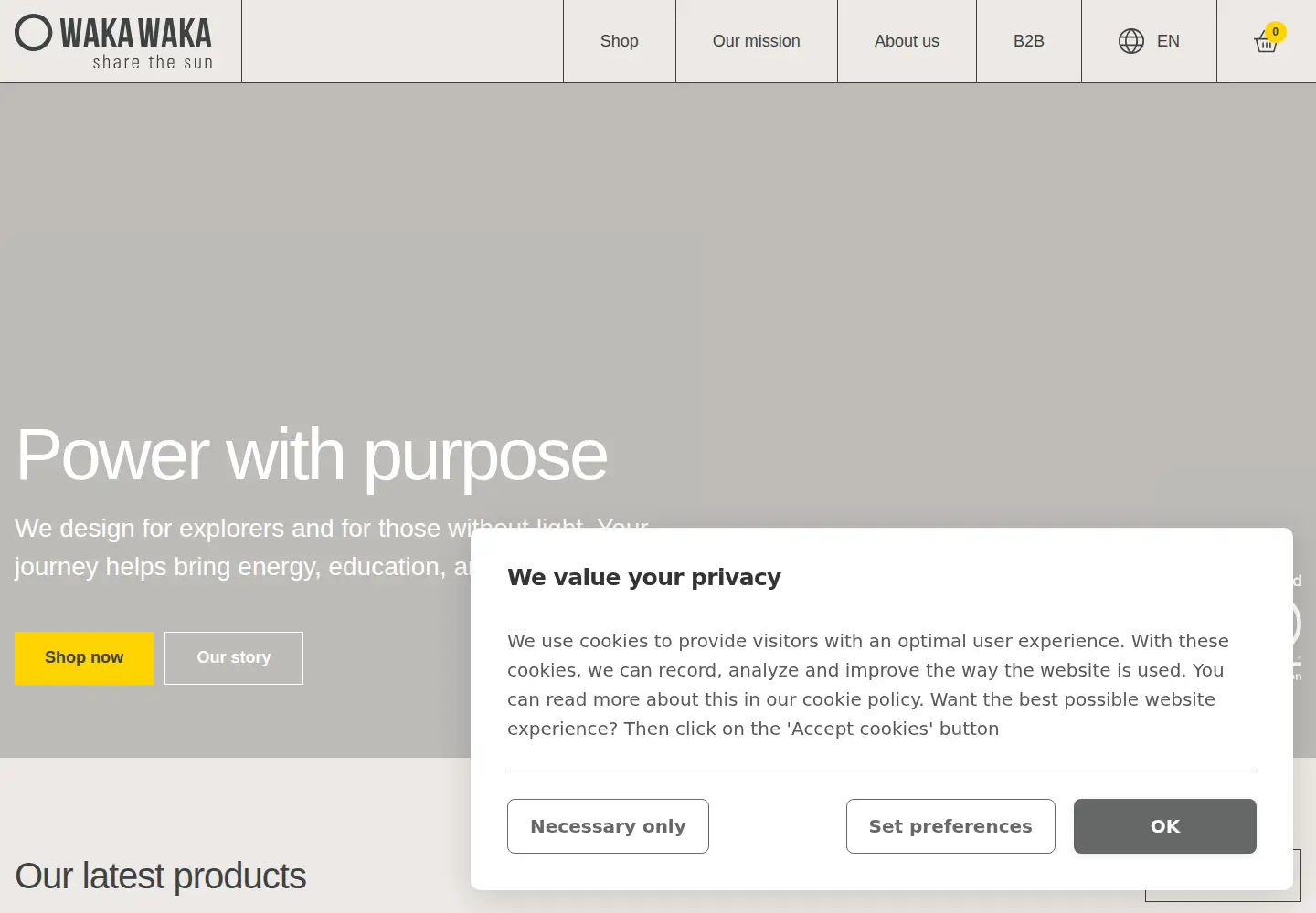 Screenshot of waka-waka.com