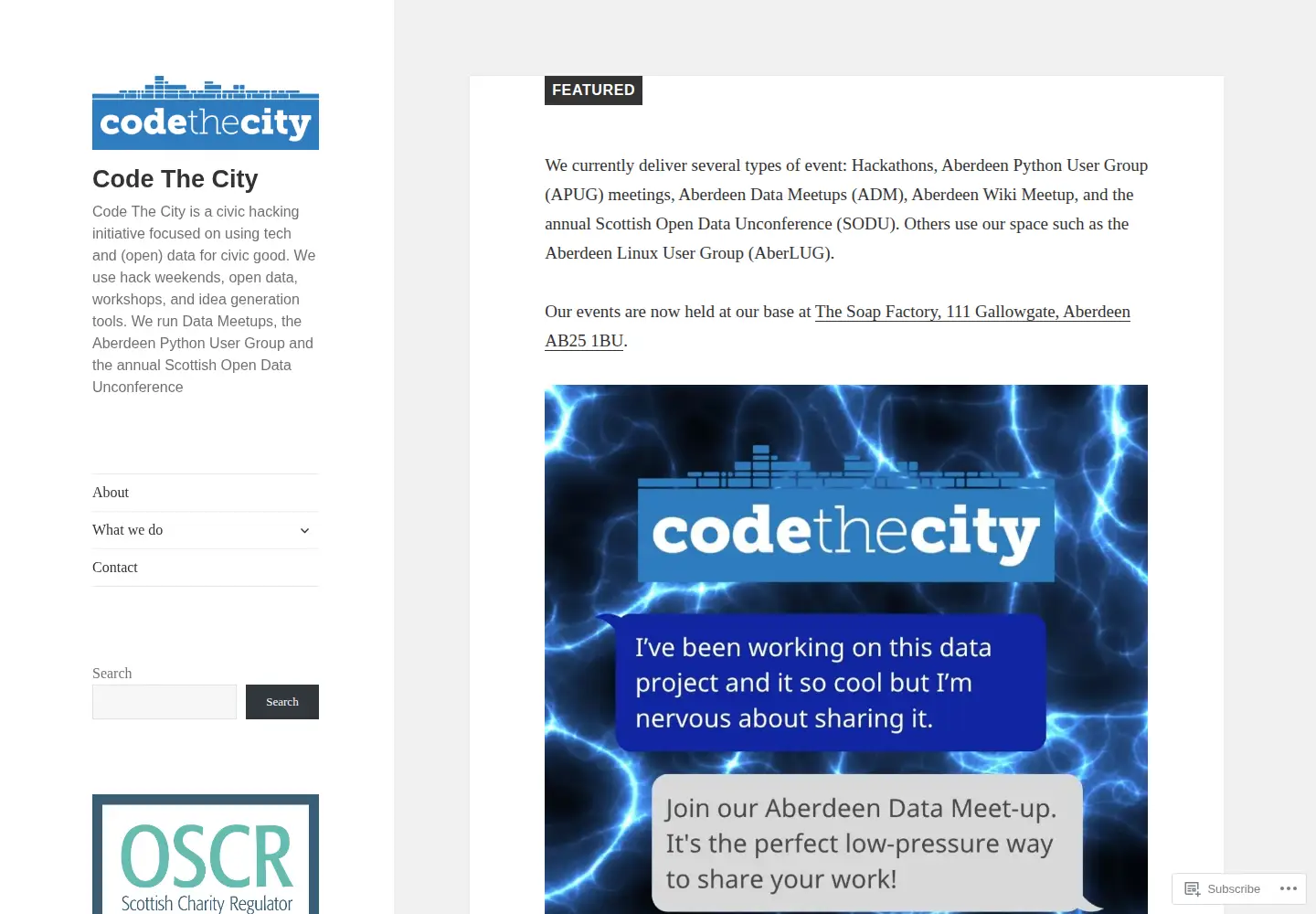 Screenshot of codethecity.org