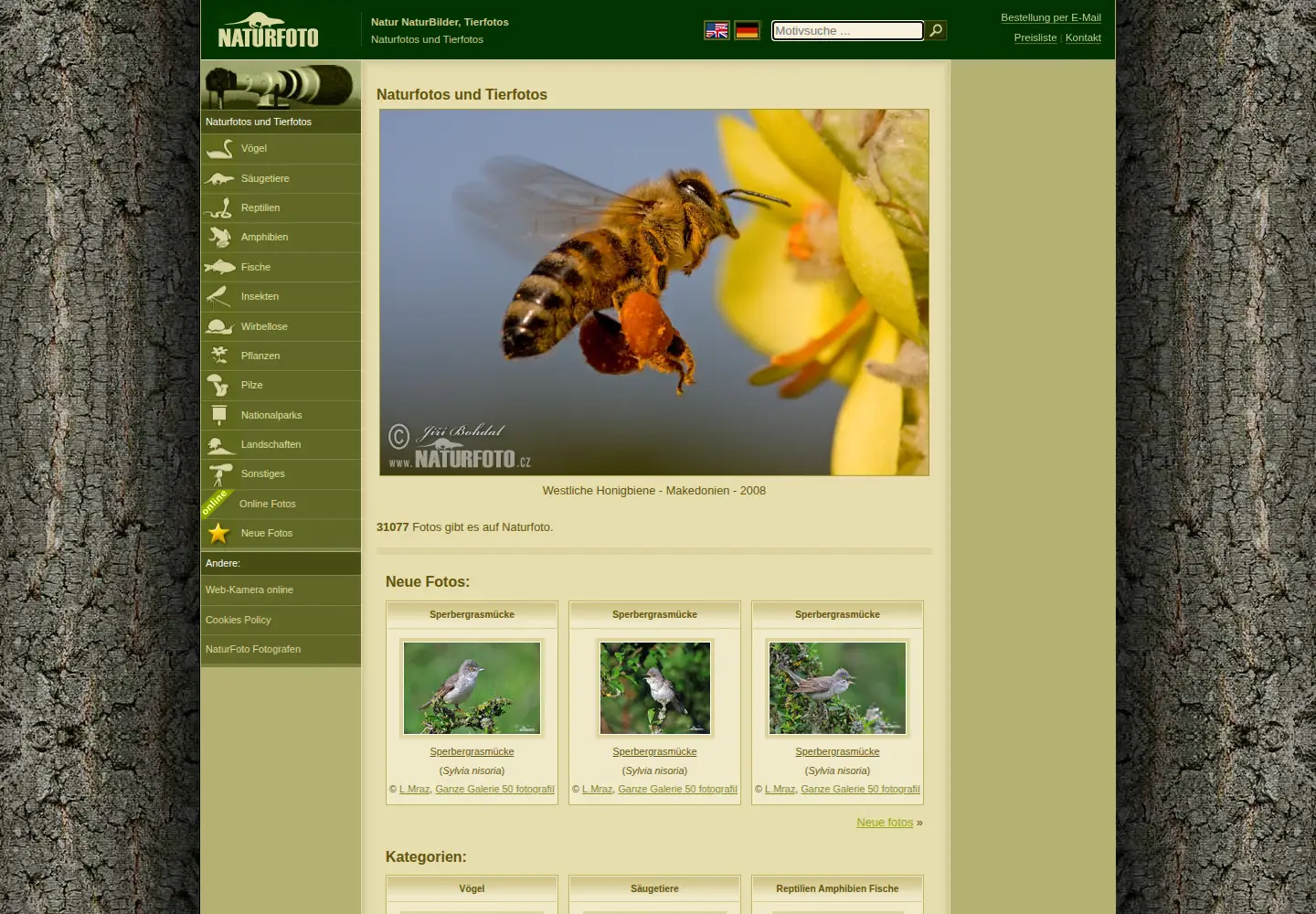 Screenshot of naturfoto-cz.de