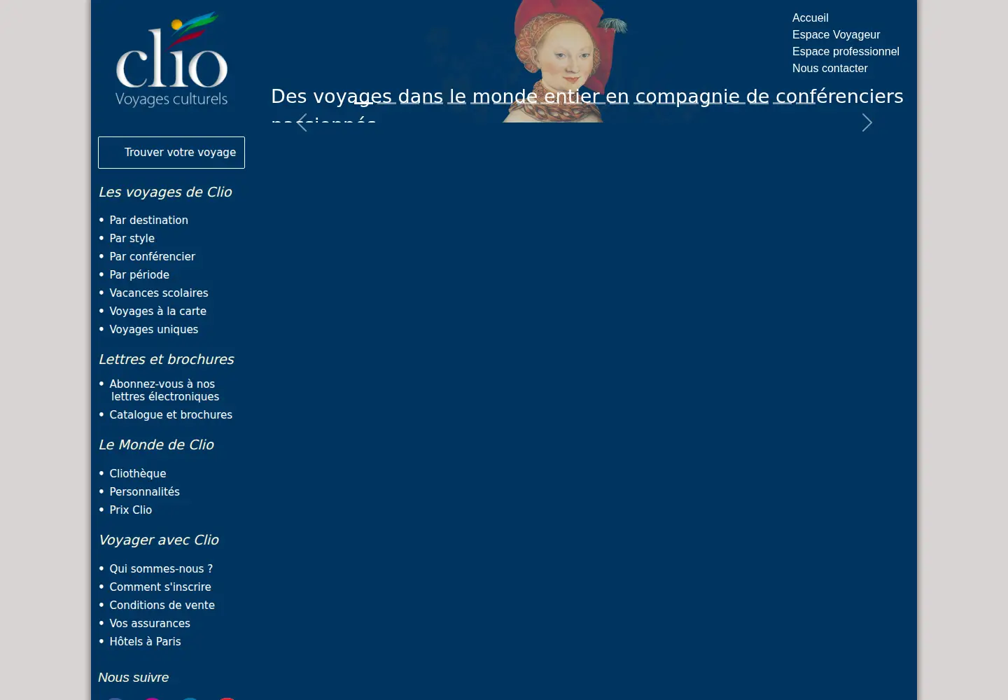 Screenshot of clio.fr